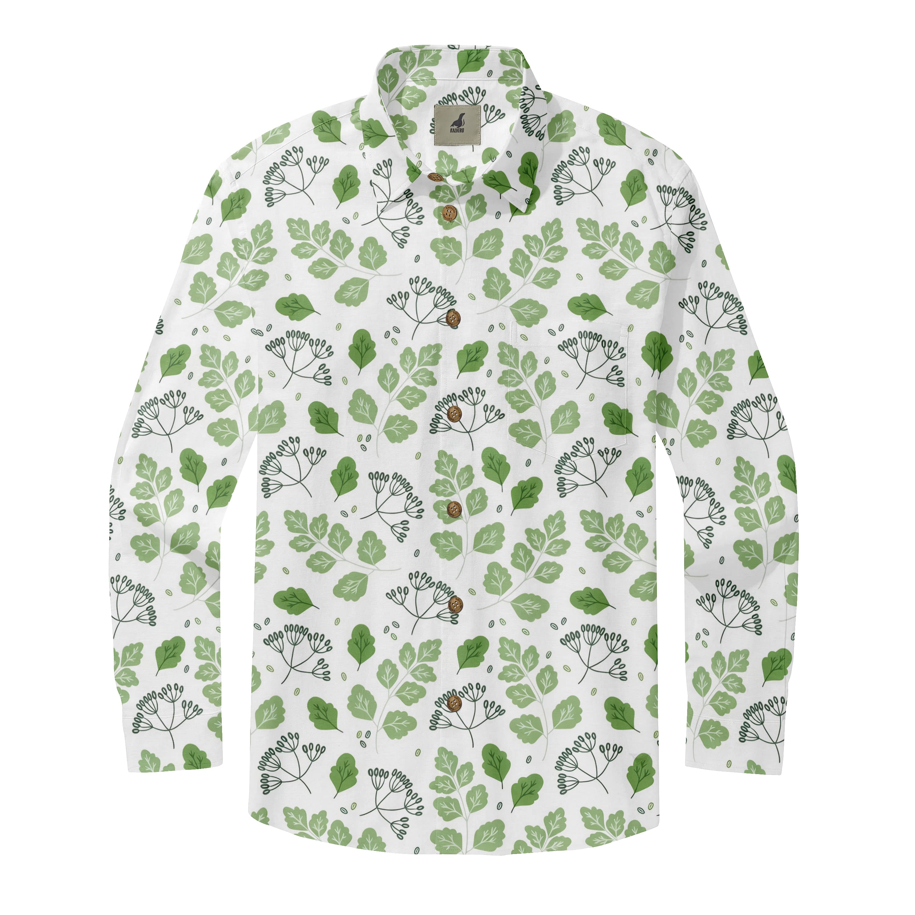 Green Herb Long Sleeve Shirt