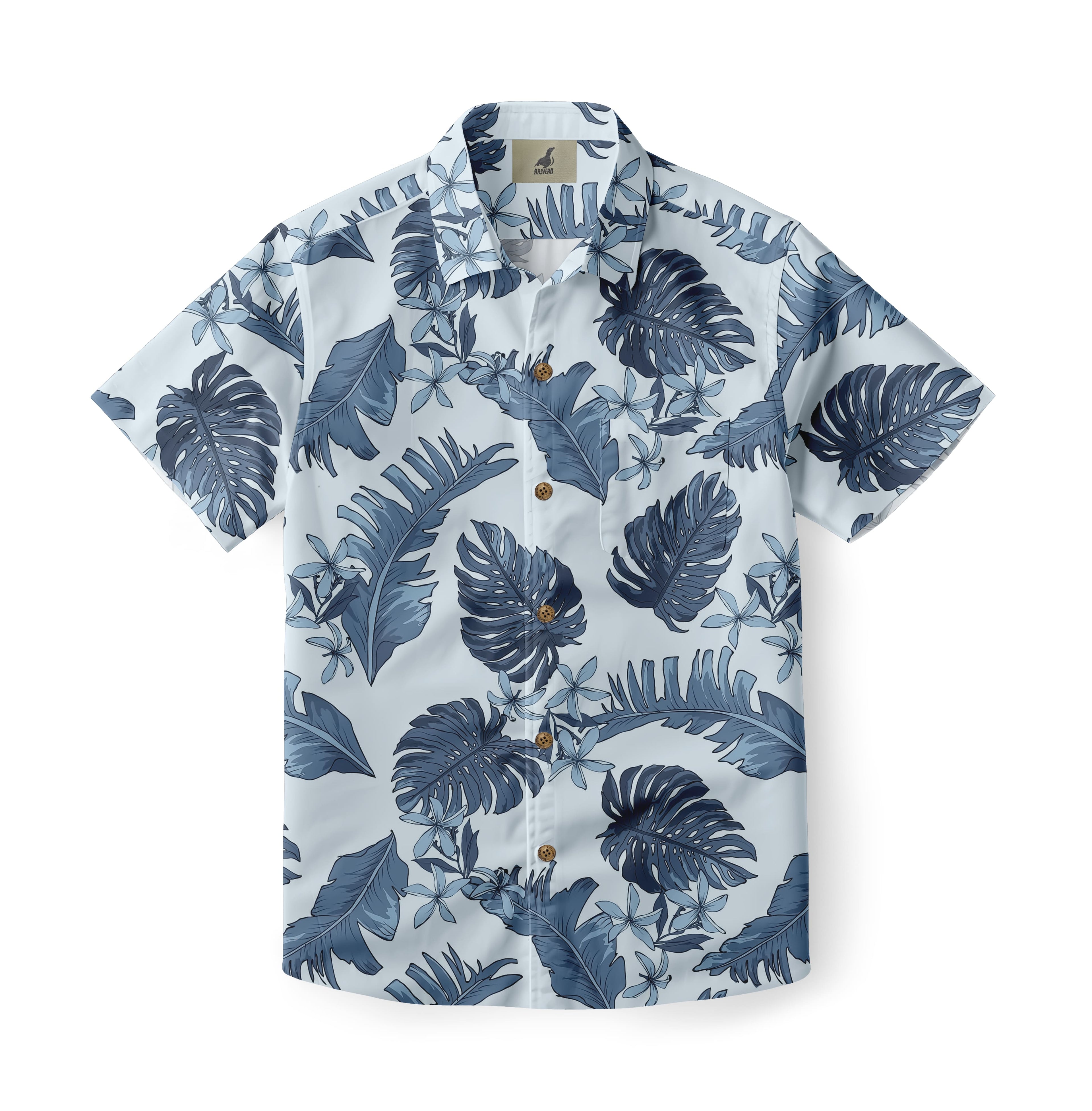 Blue Monstera Hawaiian Shirt