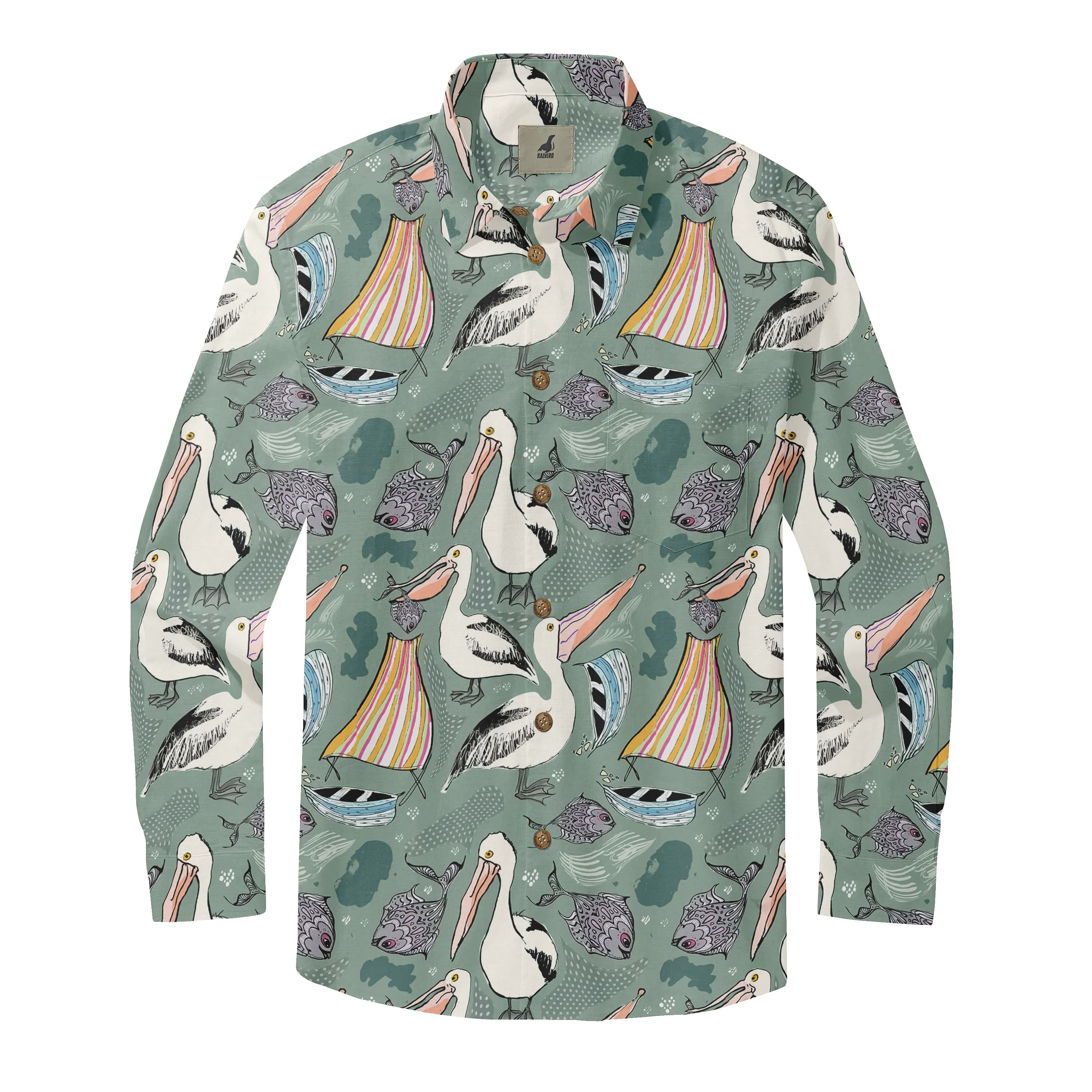 Pelican Sketch Long Sleeve Shirt