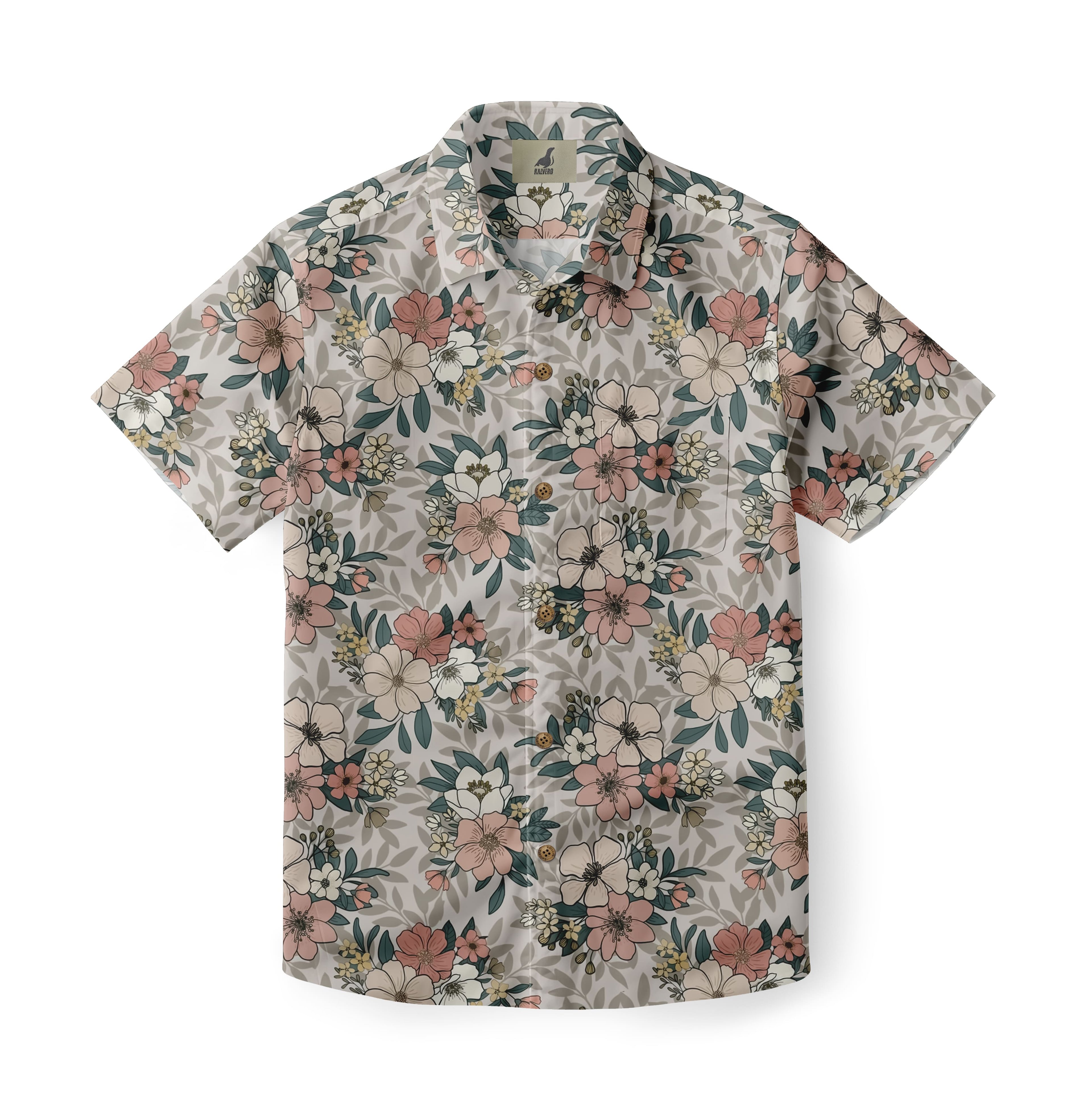 Cream Floral Aloha Shirt