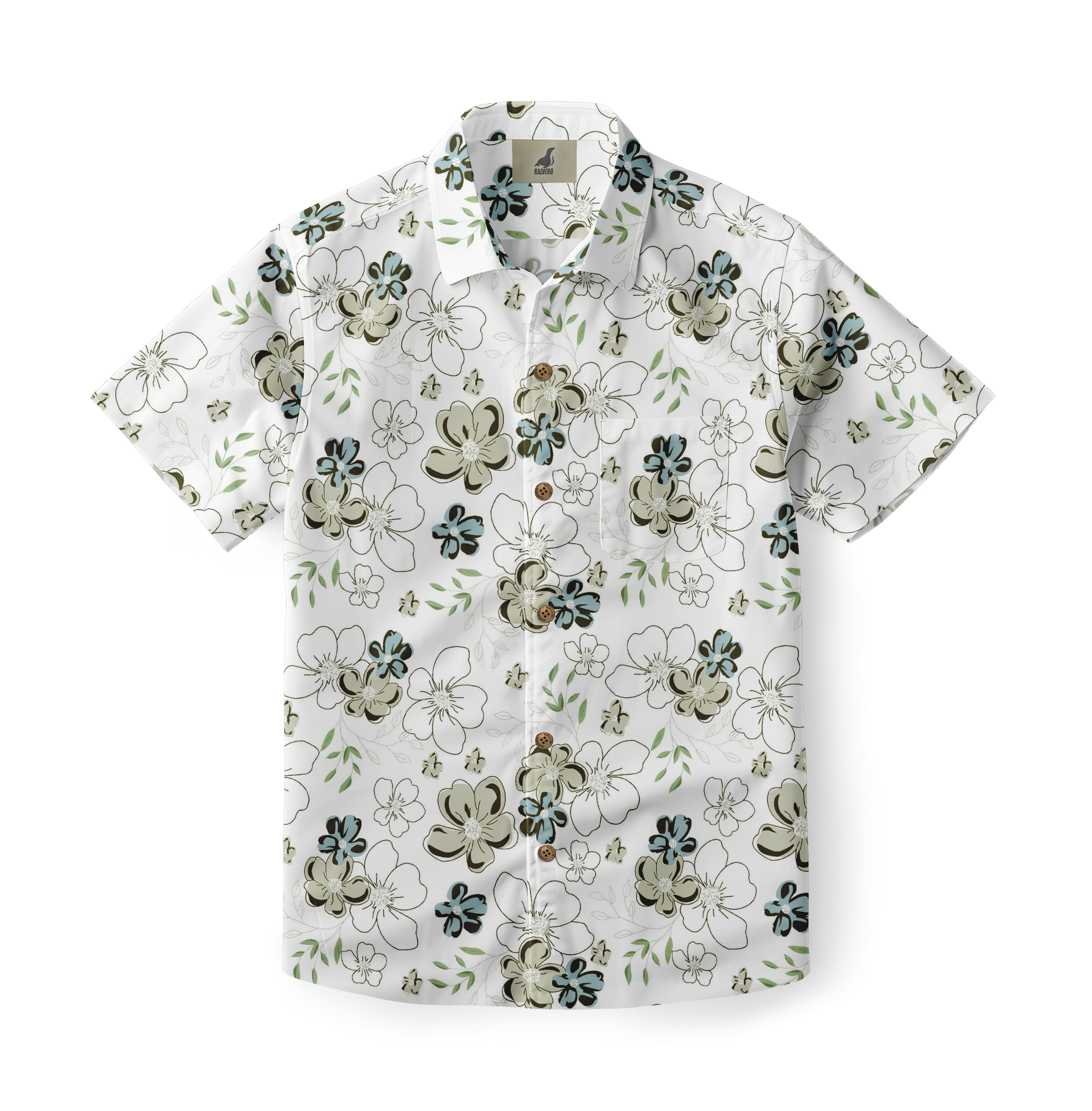 Hibiscus Sketch Aloha Shirt