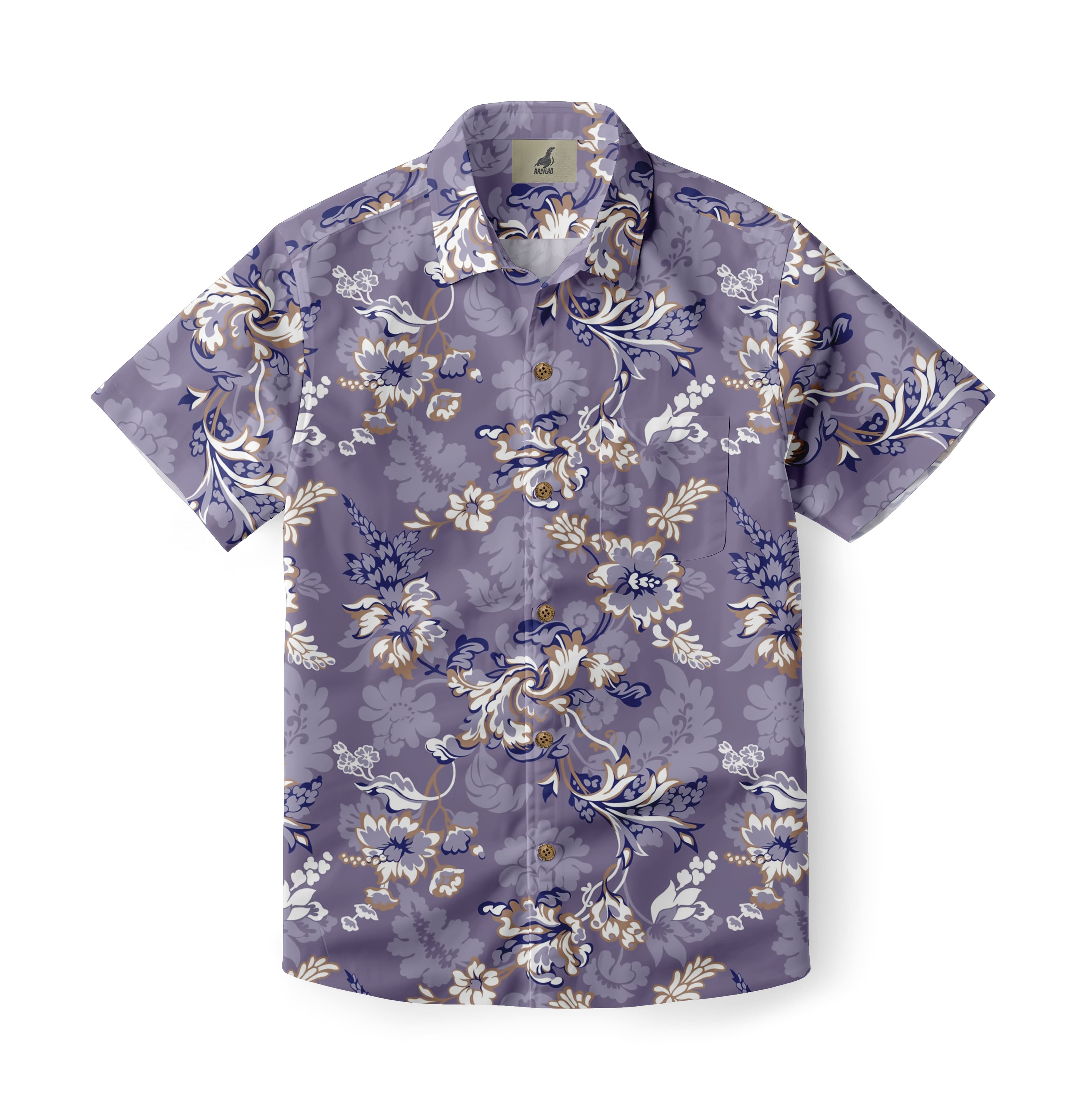 Lavender Royale Floral Hawaiian Shirt