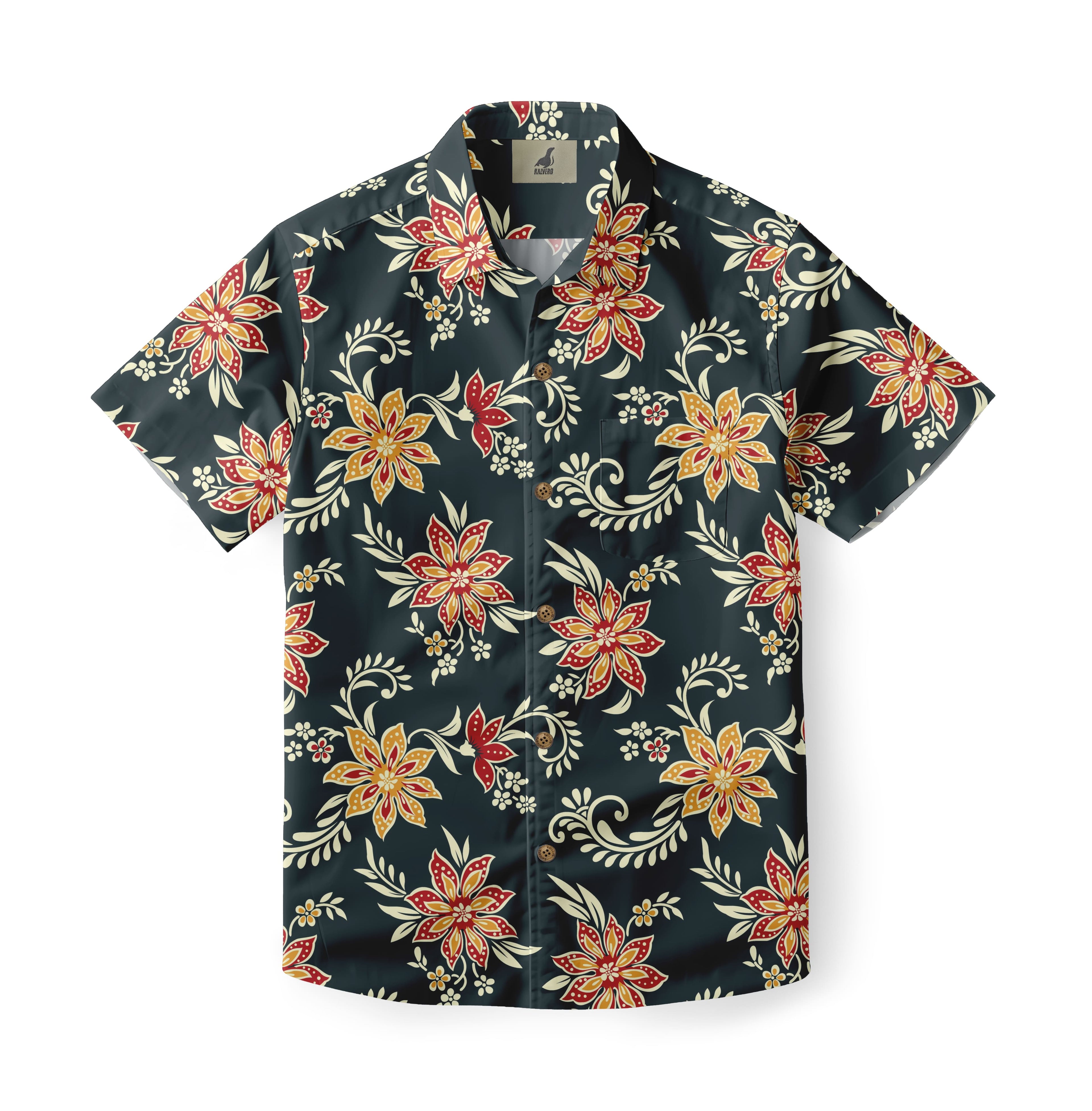 Midnight Hibiscus Bloom Hawaiian Shirt
