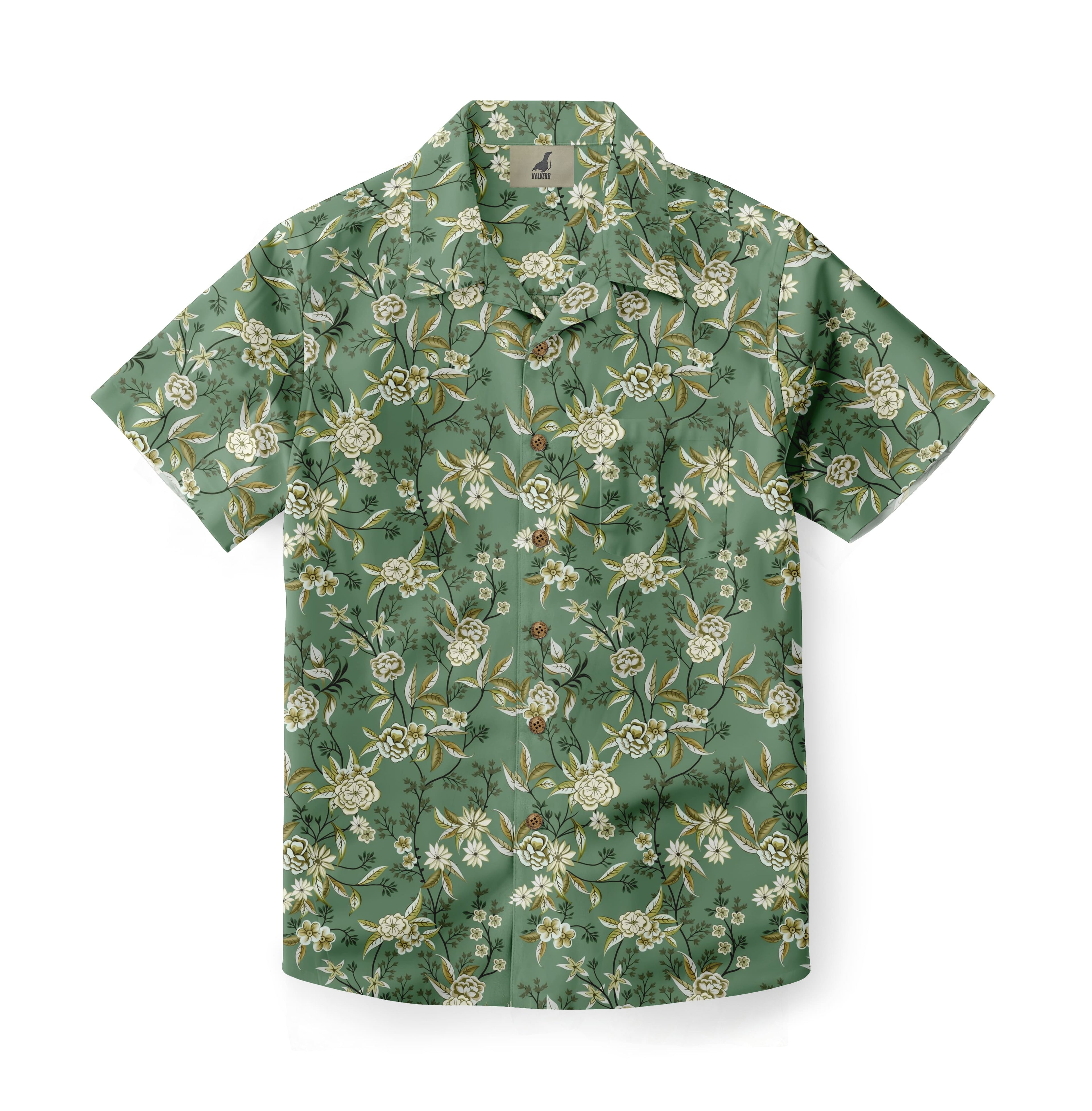 Sage Blossom Resort Shirt