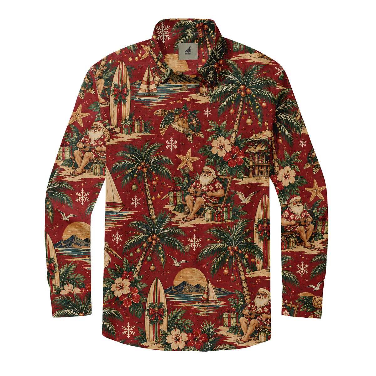 Santa’s Tiki Christmas Long Sleeve Shirt