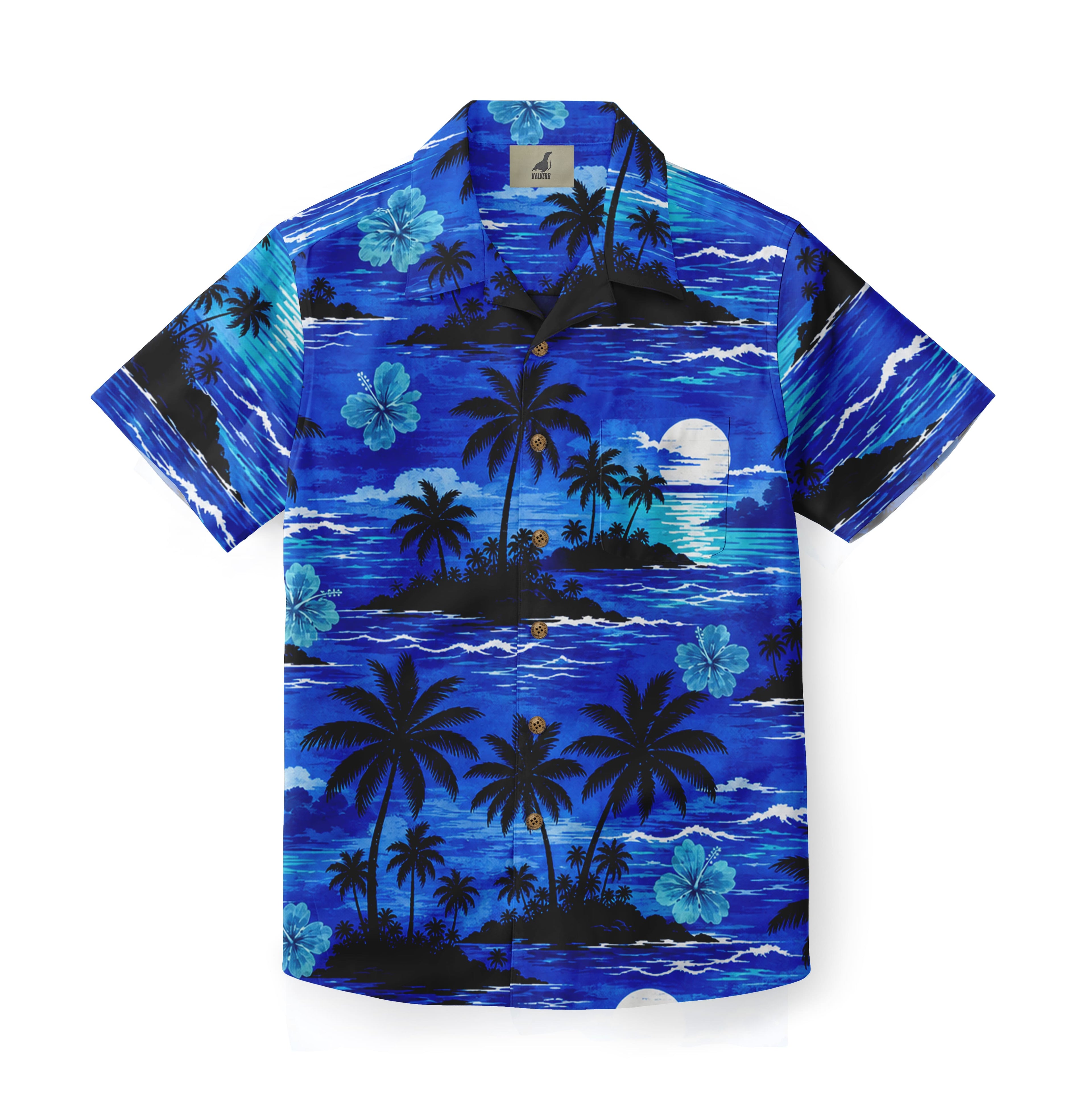 Sapphire Island Nights Hawaiian shirt