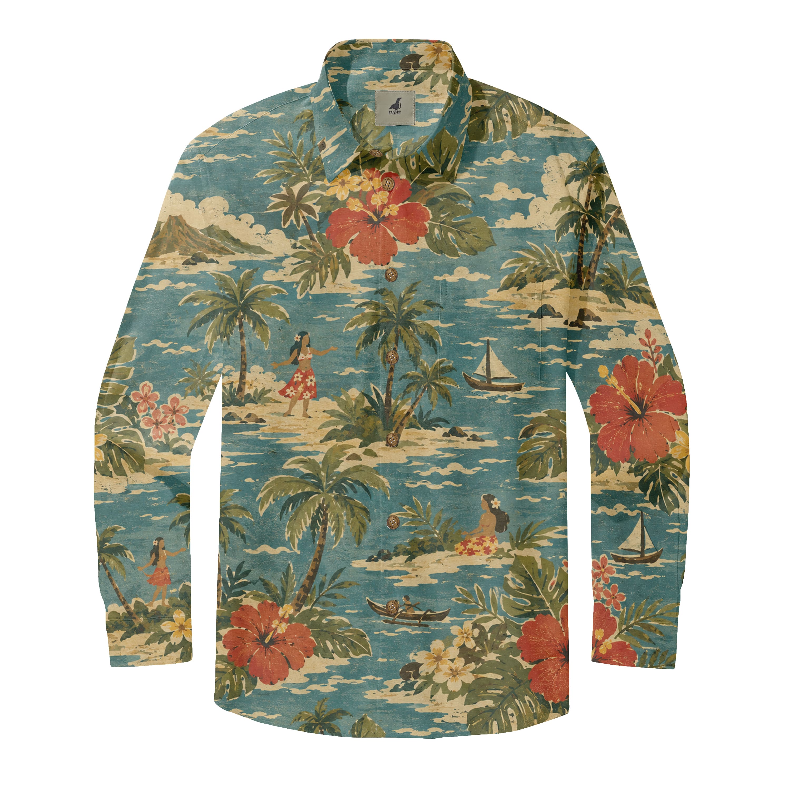 Tropical Memories Camp Long Sleeve Shirts