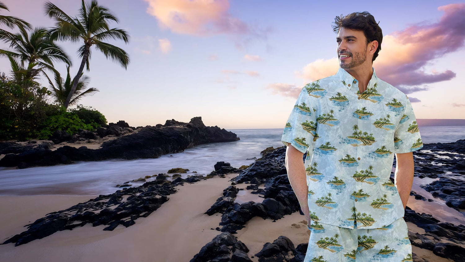 easy-to-recognize Hawaiian shirt features