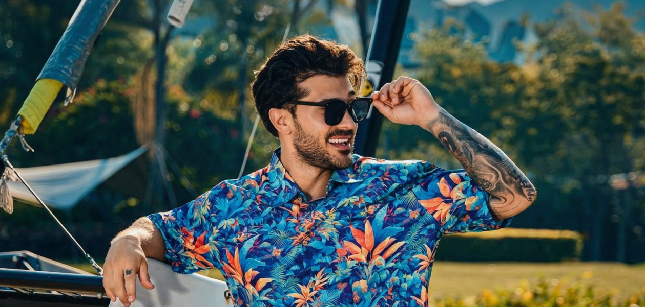 hawaiian shirt styling for tall slim men