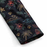 KALVERO Midnight Island Sketch Long Sleeve Shirt: long sleeve hem and neat stitching.