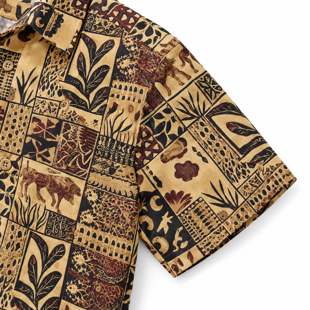 KALVERO Timeless Echoes: short sleeve hem and neat stitching.