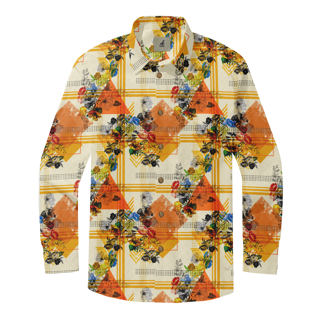 Retro Patchwork Long Sleeve Shirts