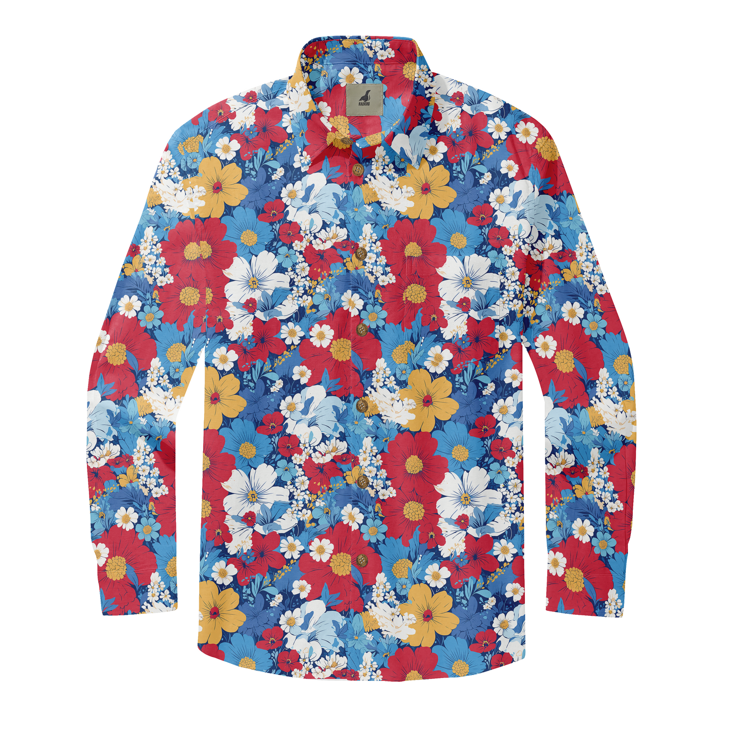 Vibrant Bloom Long Sleeve Shirts