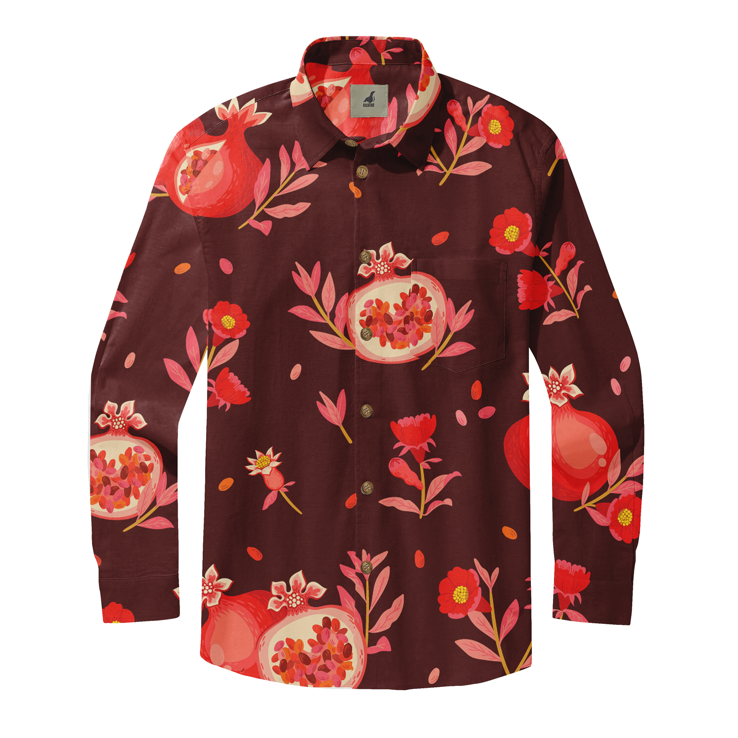 Pomegranate Whisper Long Sleeve Shirts