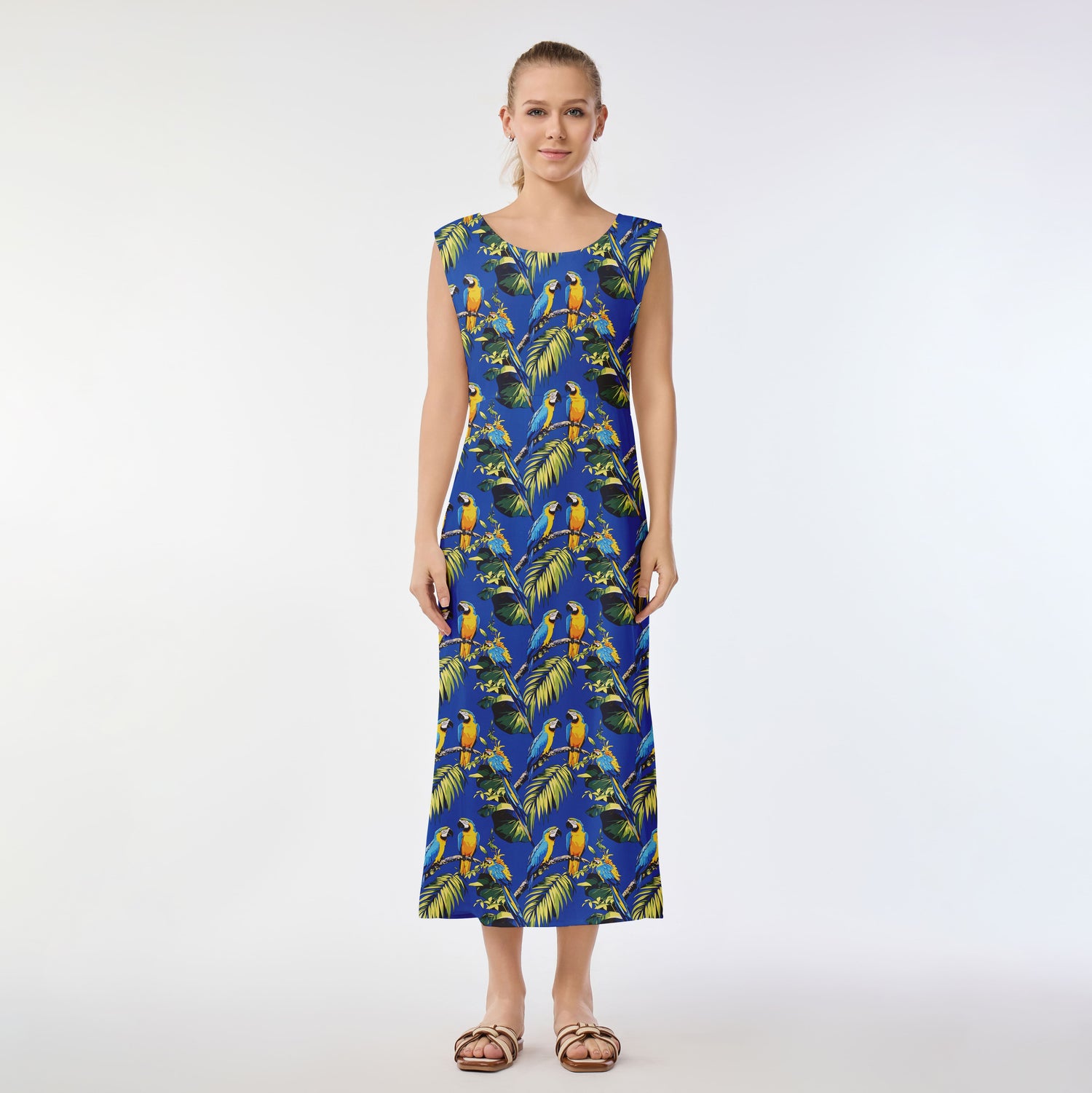 Parrot Paradise Muumuu Dress