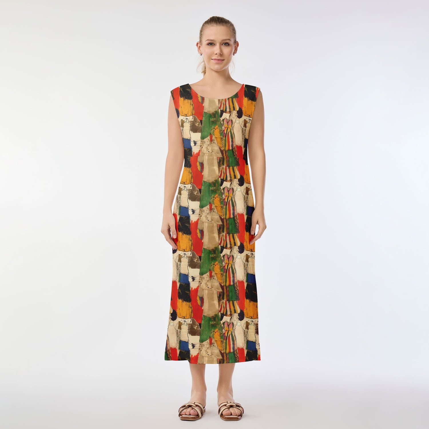 Vivid Mosaic Muumuu Dress