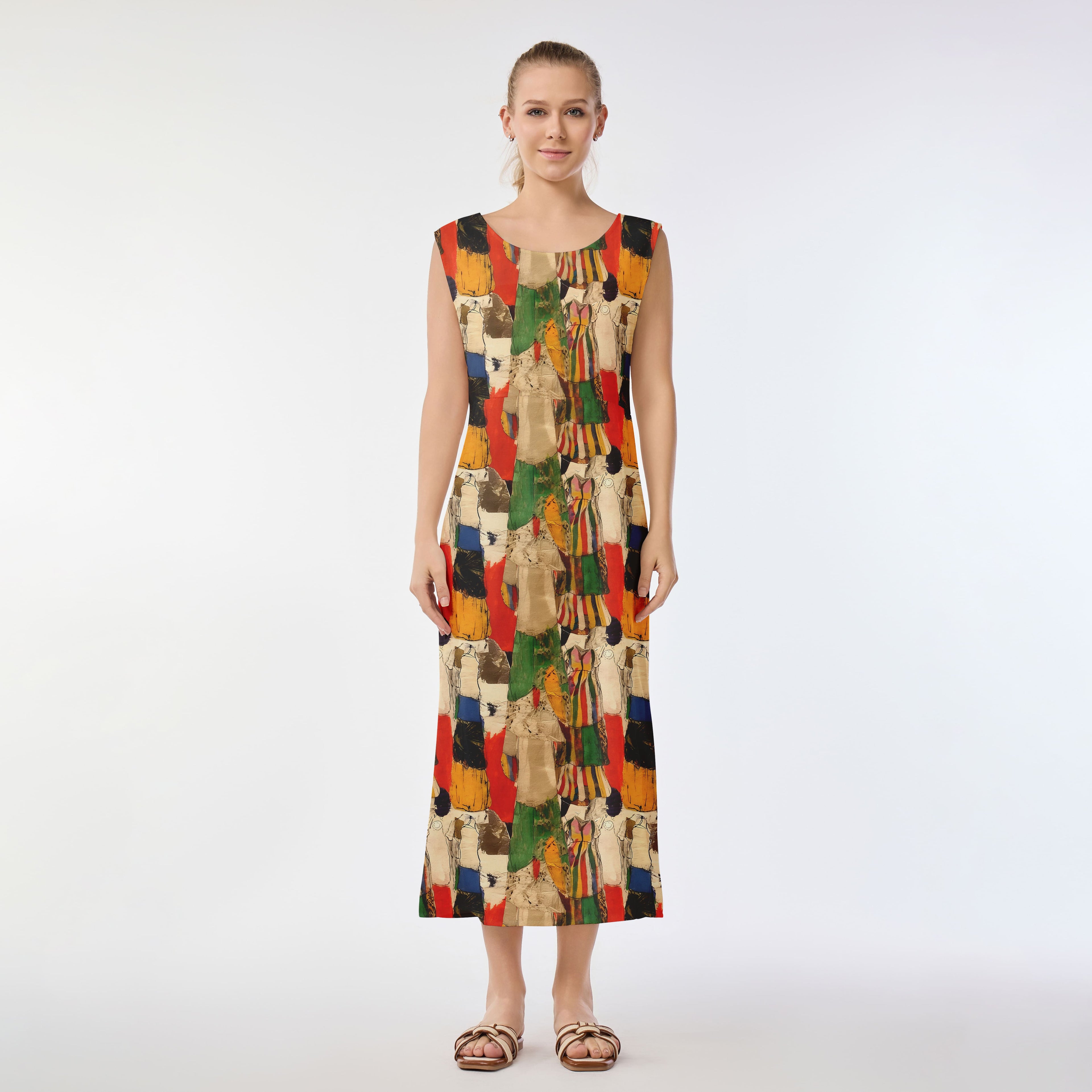 Vivid Mosaic Muumuu Dress