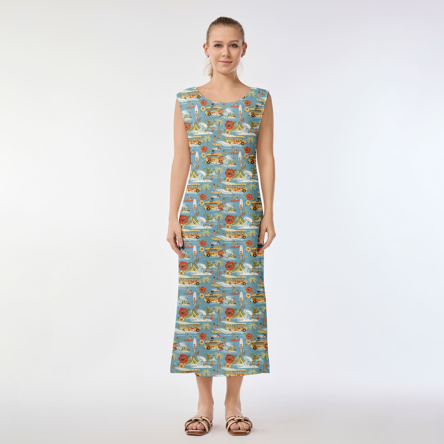 Retro Surf Vibes Muumuu Dress
