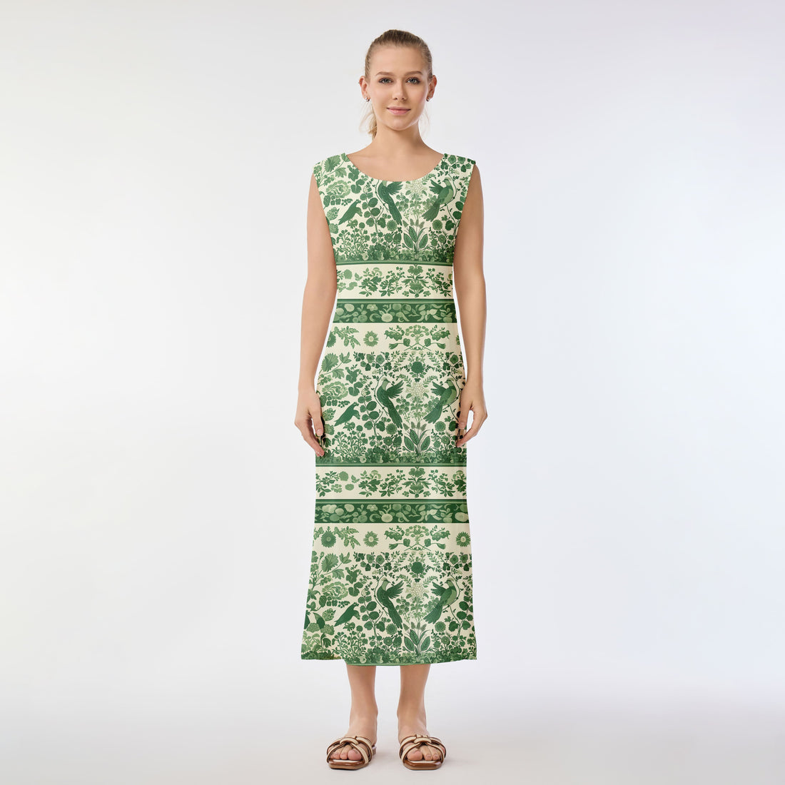 Harmony Green Muumuu Dress