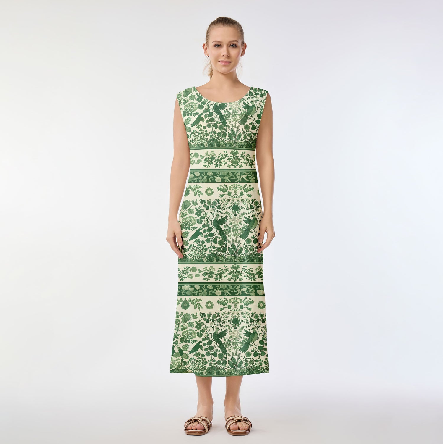 Harmony Green Muumuu Dress