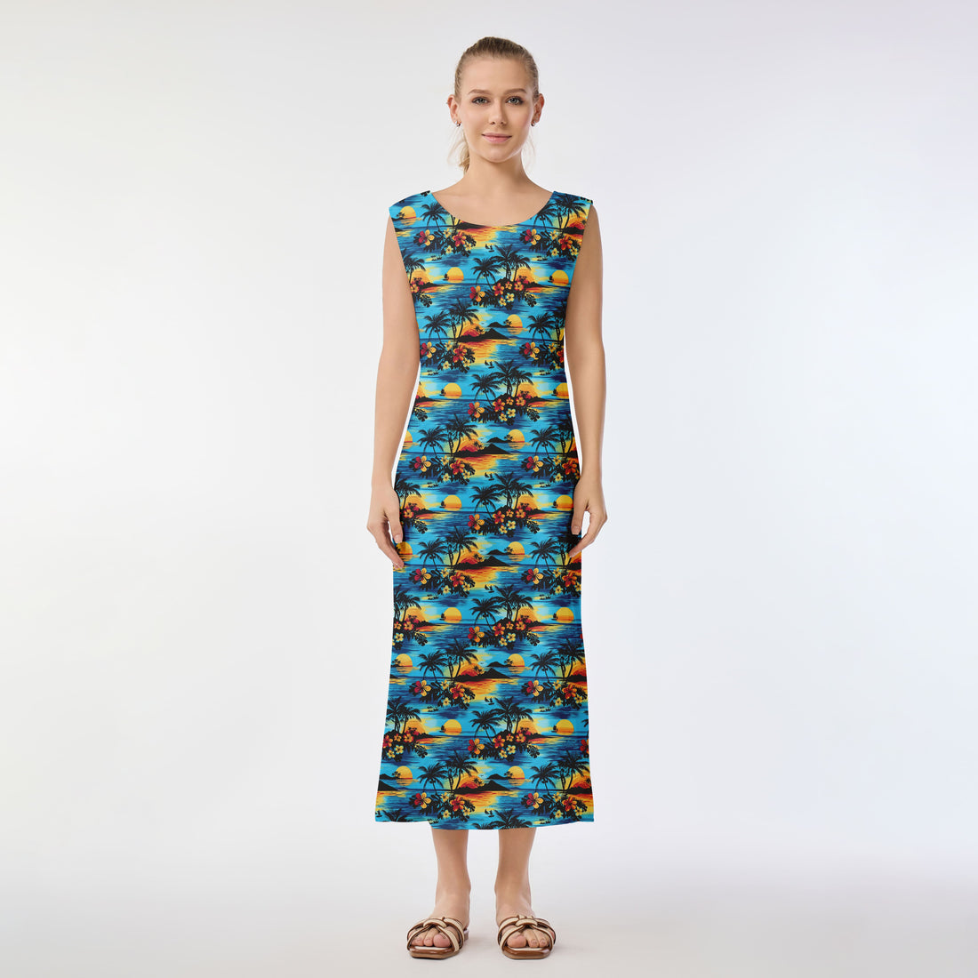 Tropical Sunset Vibes Muumuu Dress