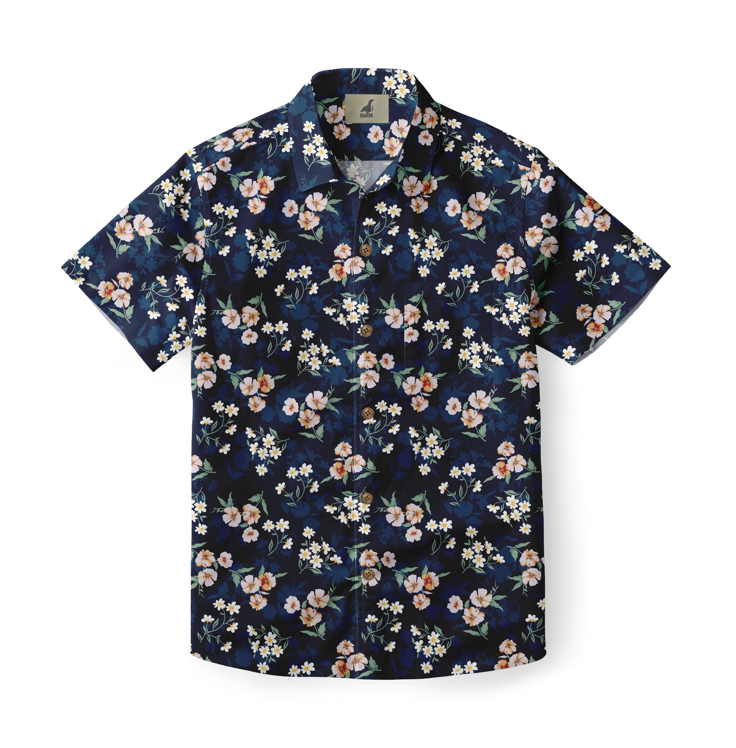 Midnight Daisy Hawaiian Shirt