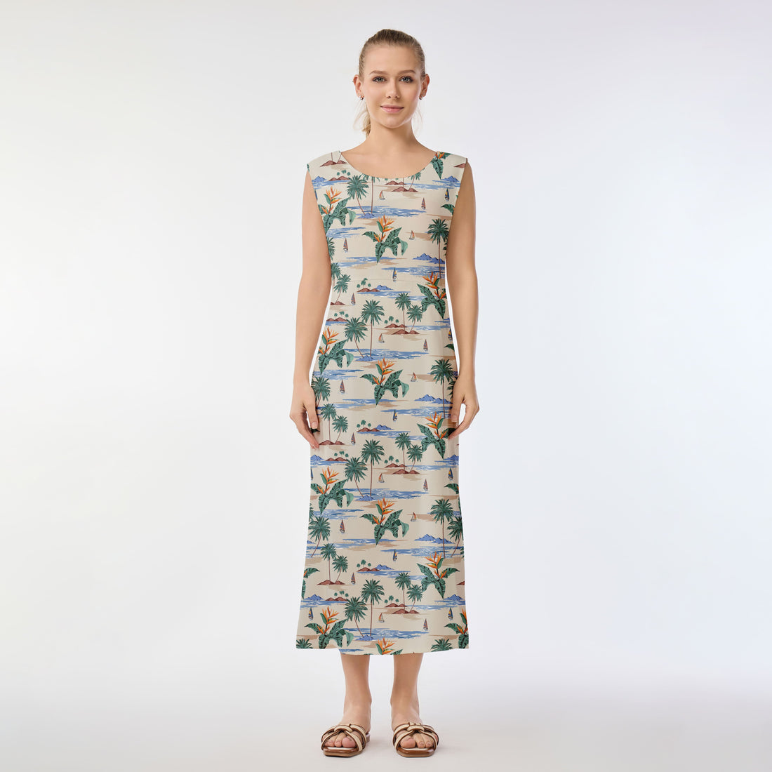 Bird of Paradise Aloha Shirt Muumuu Dress