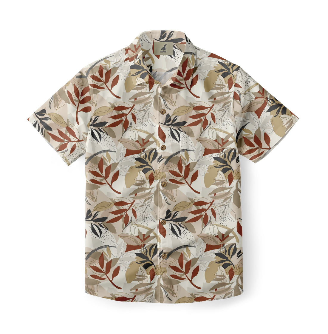 Earthy Botanical Print Hawaiian shirt
