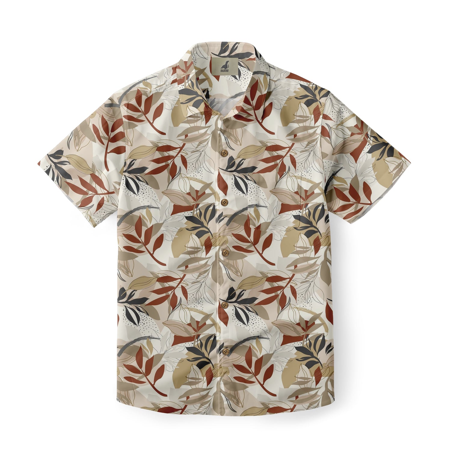 Earthy Botanical Print Hawaiian shirt
