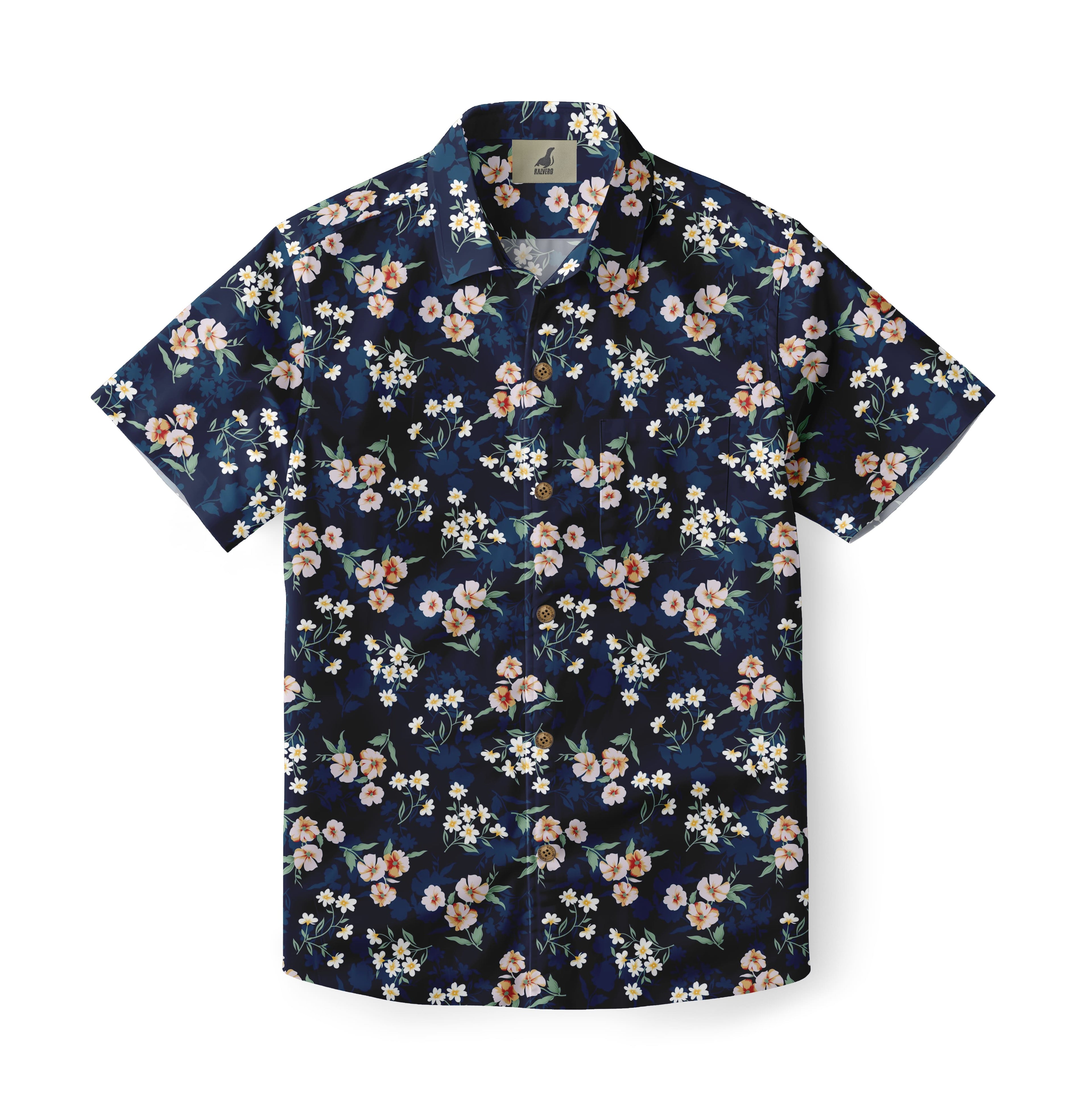 Midnight Daisy Hawaiian Shirt
