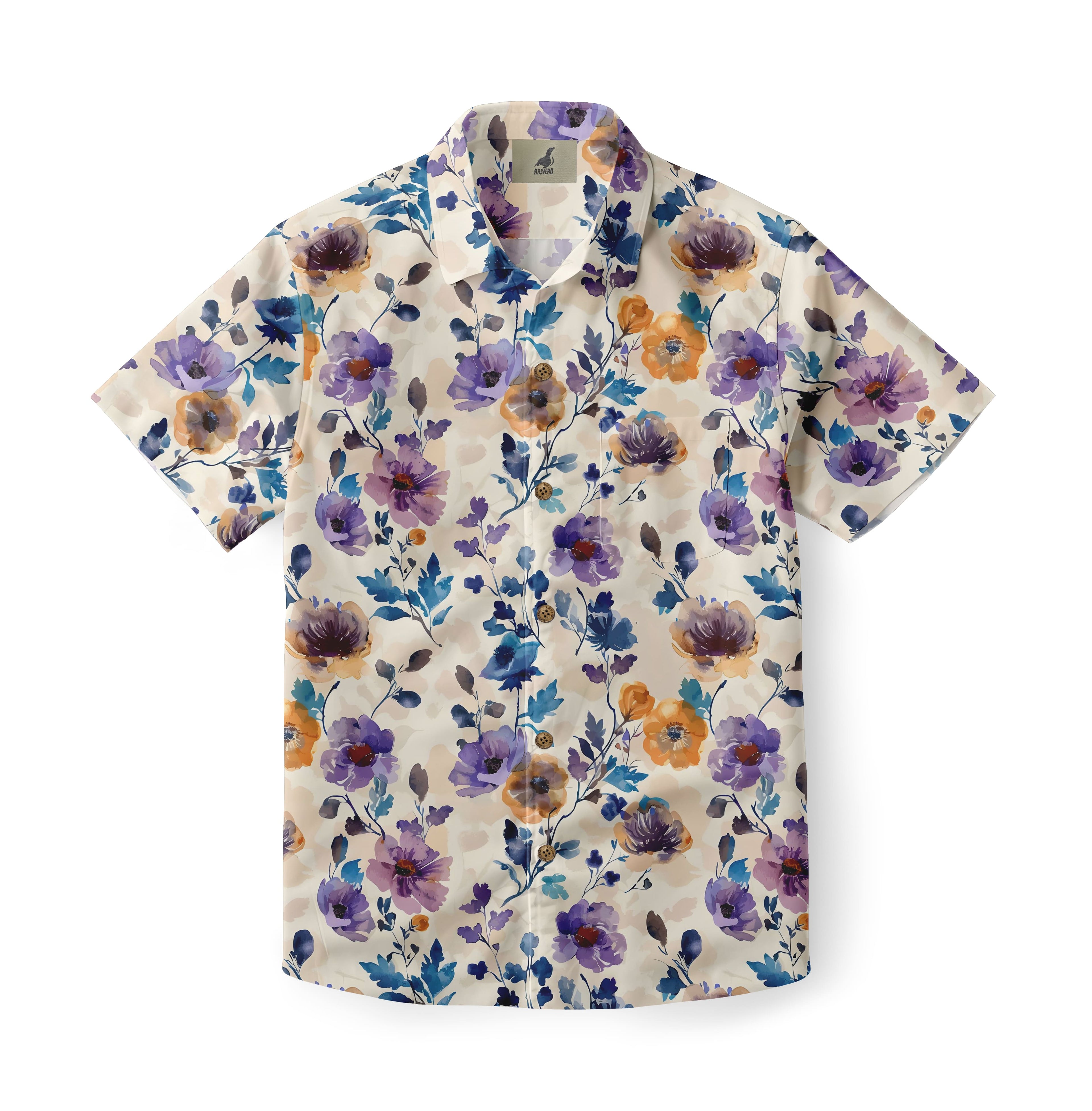 Watercolor Bloom Hawaiian Shirt