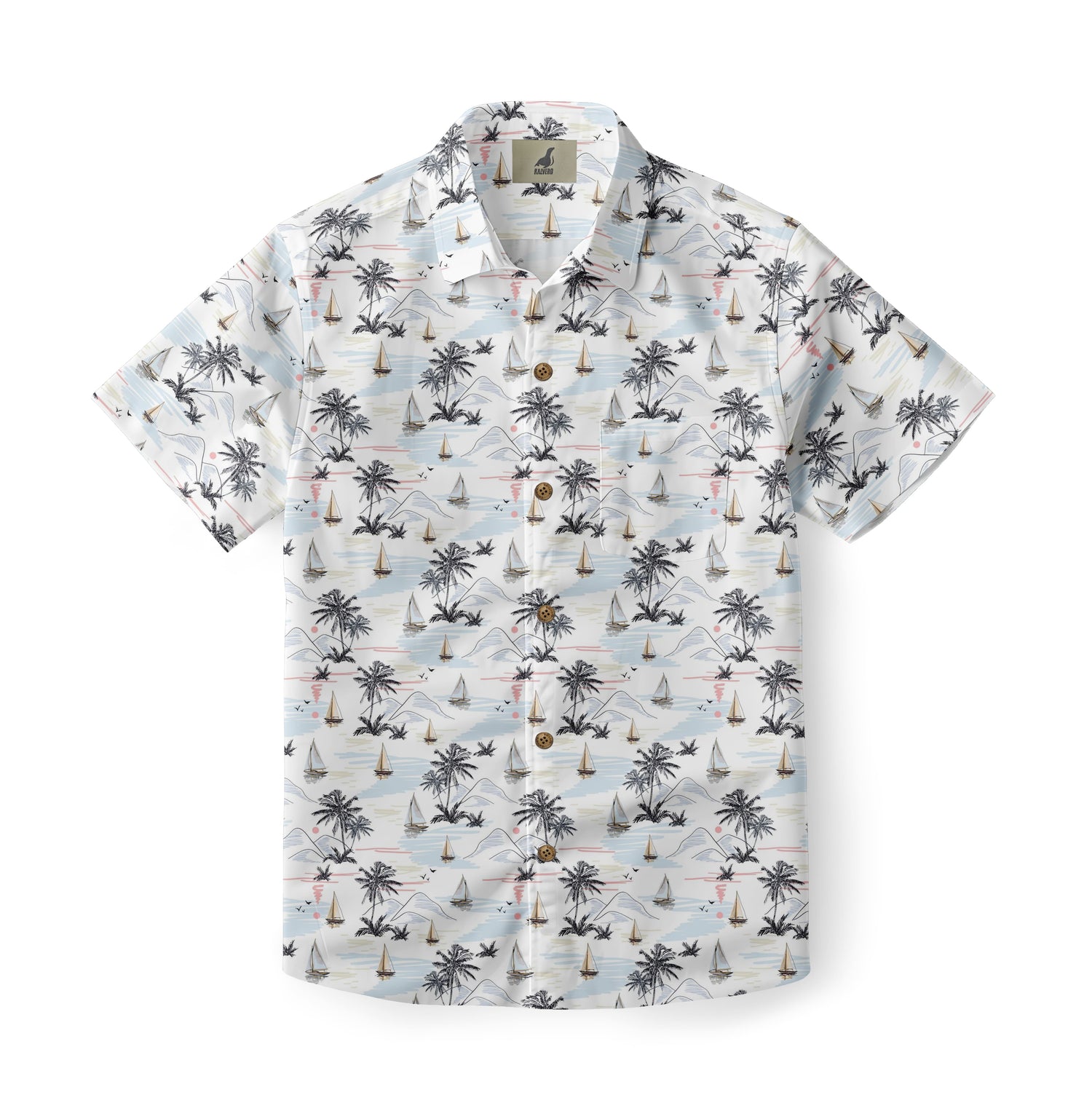 Lake Sail Palm Hawaiian Shirt