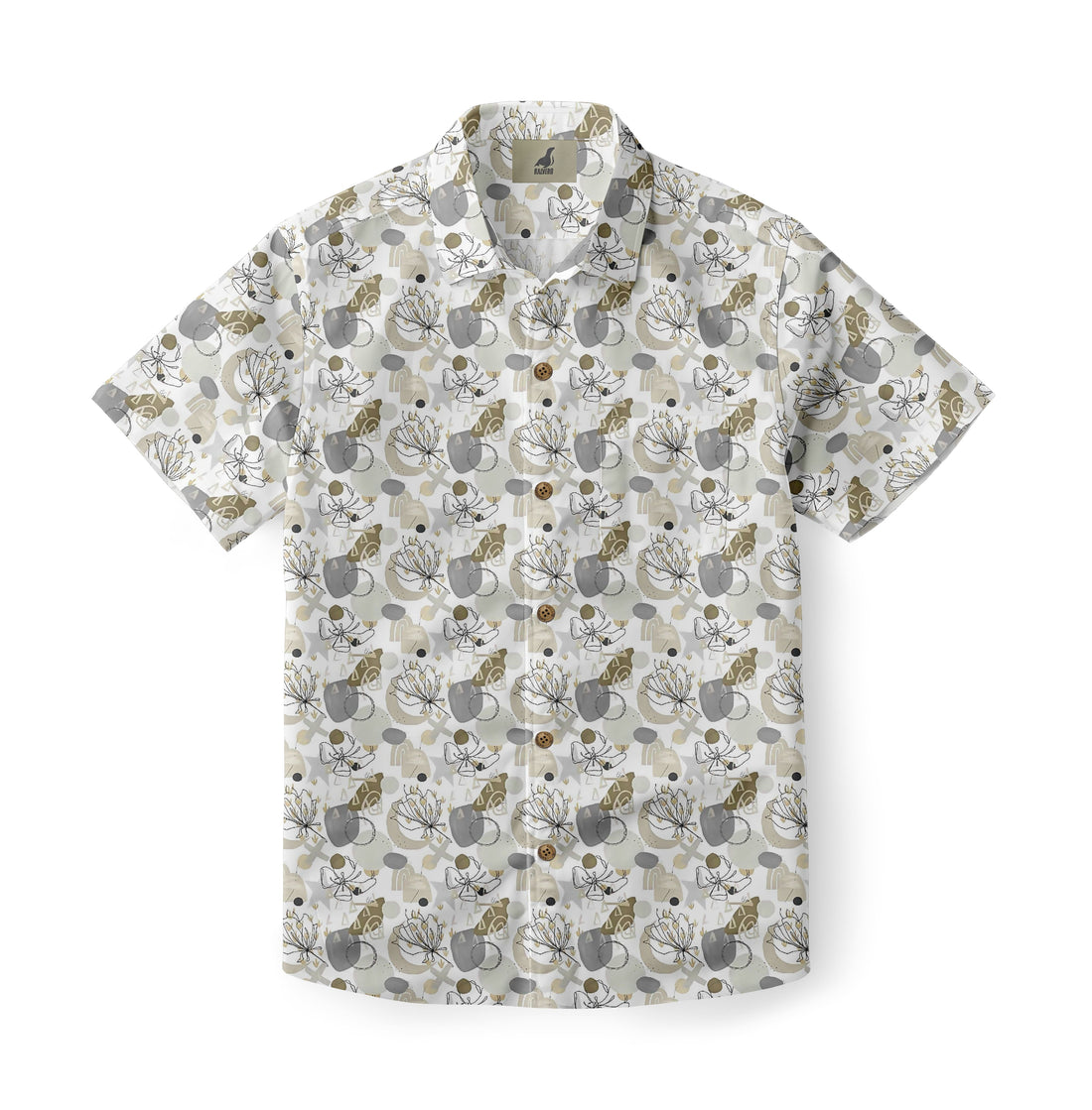 Abstract Floral Hawaiian Shirt