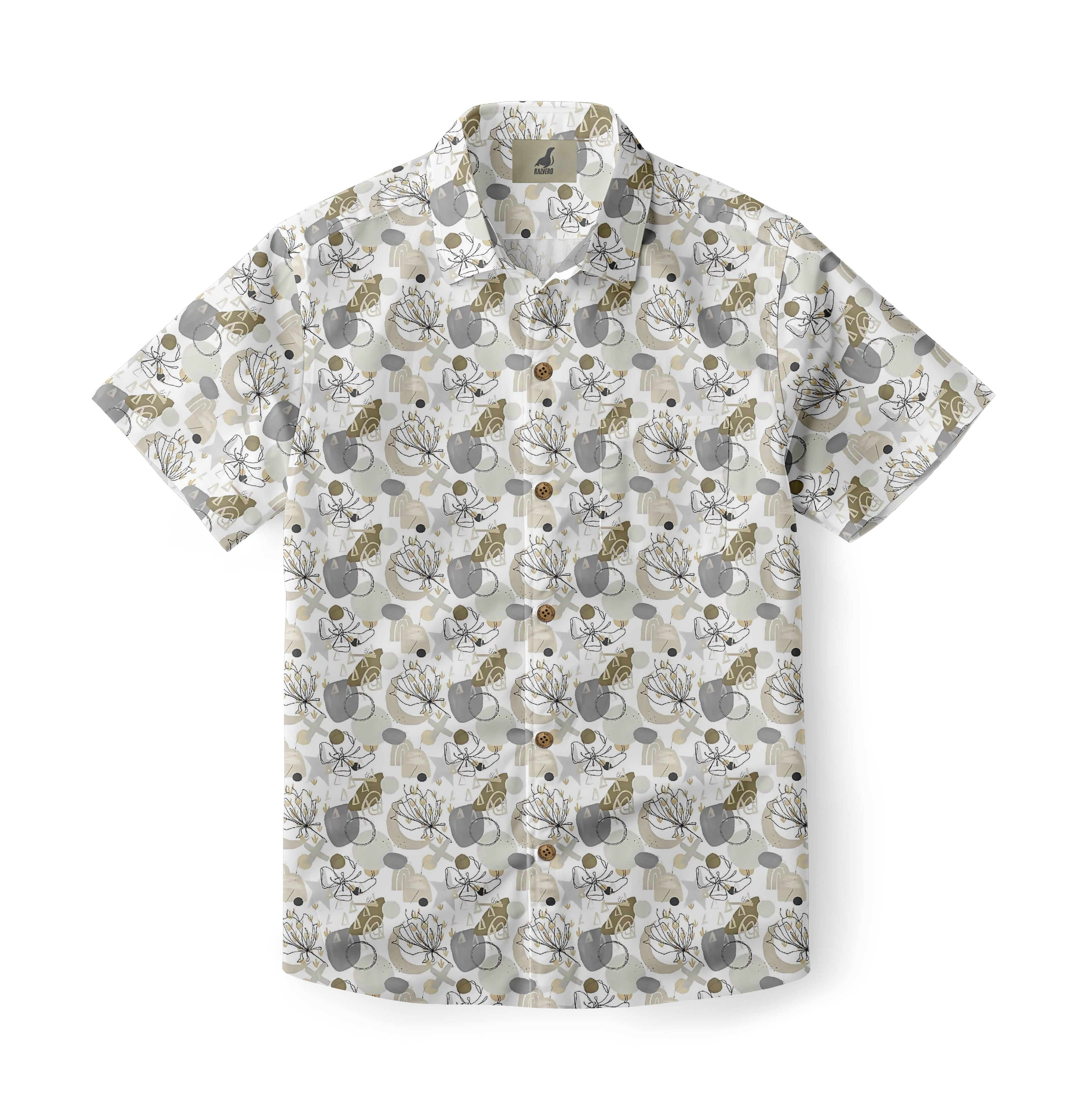 Abstract Floral Hawaiian Shirt