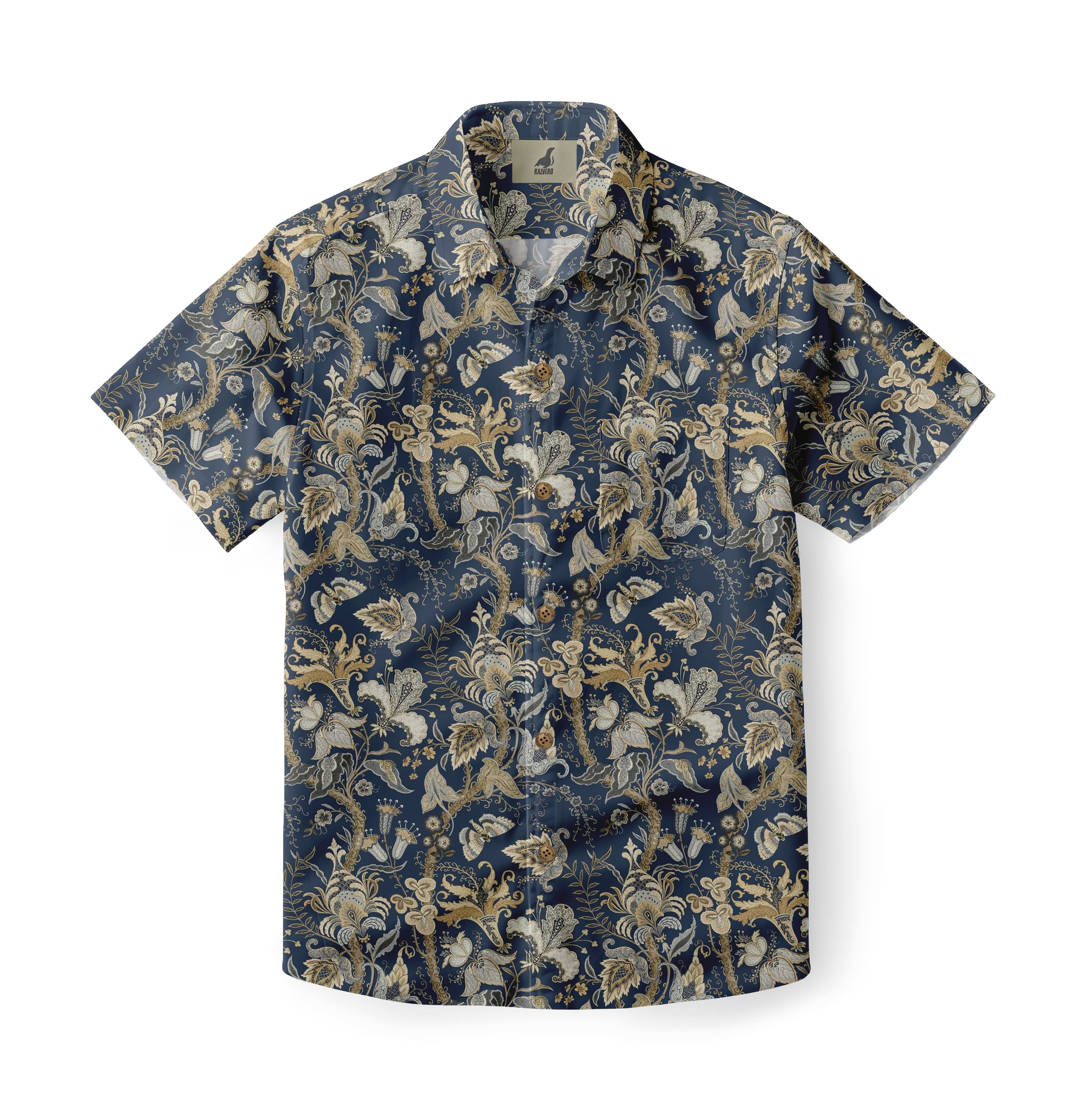Ornate Floral Vine Hawaiian Shirt
