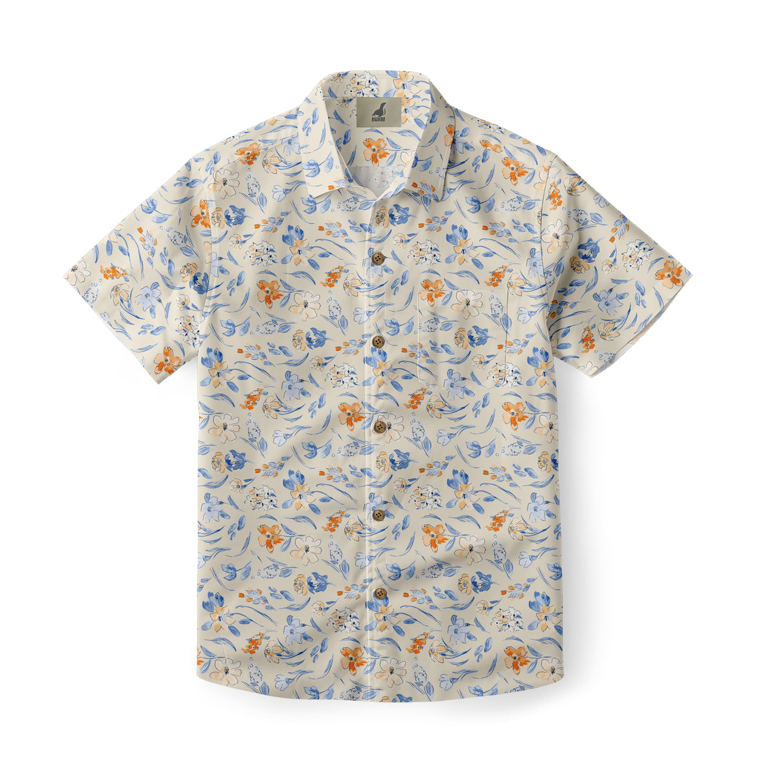 Watercolor Floral Hawaiian Shirt