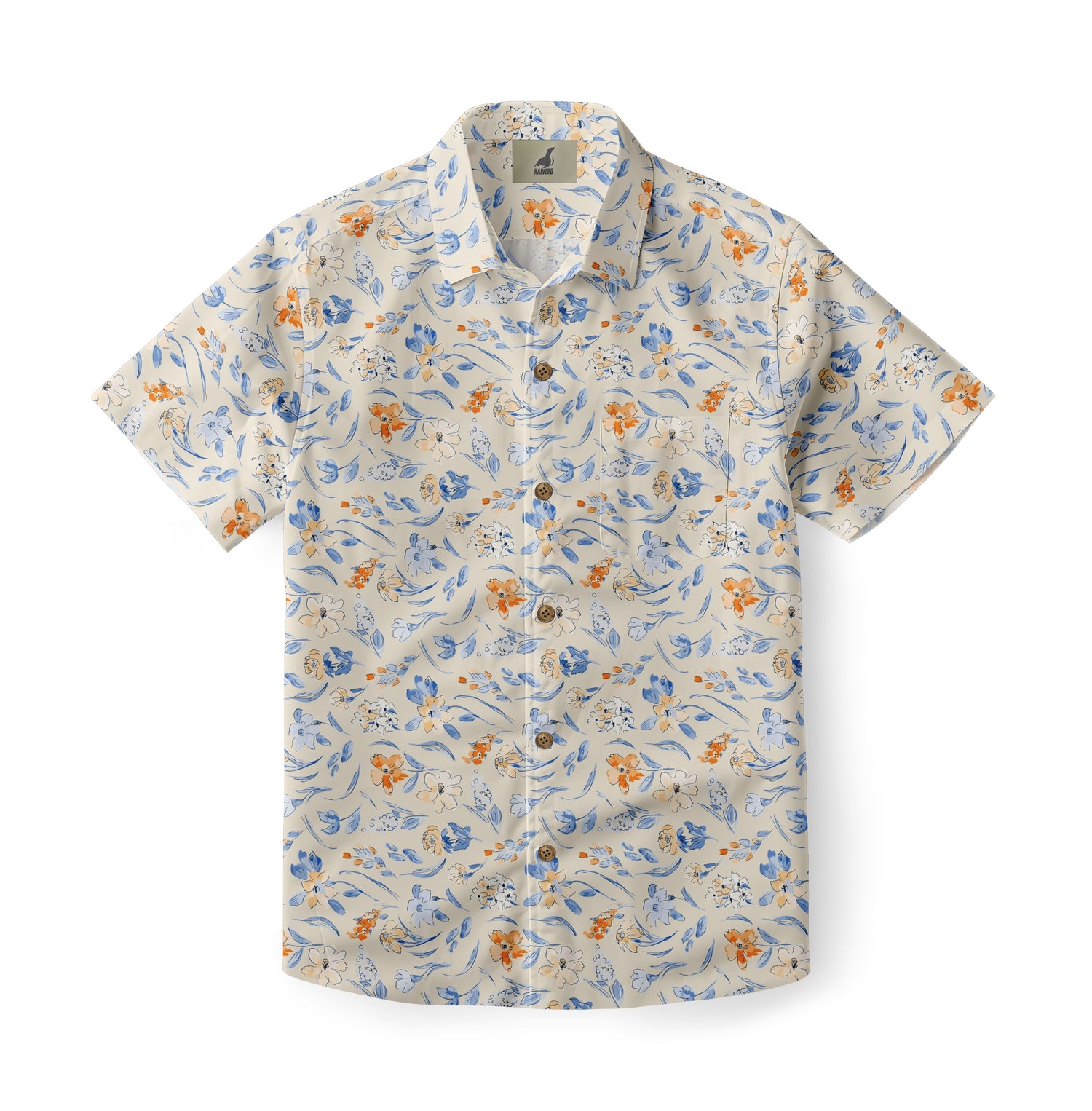Watercolor Floral Hawaiian Shirt
