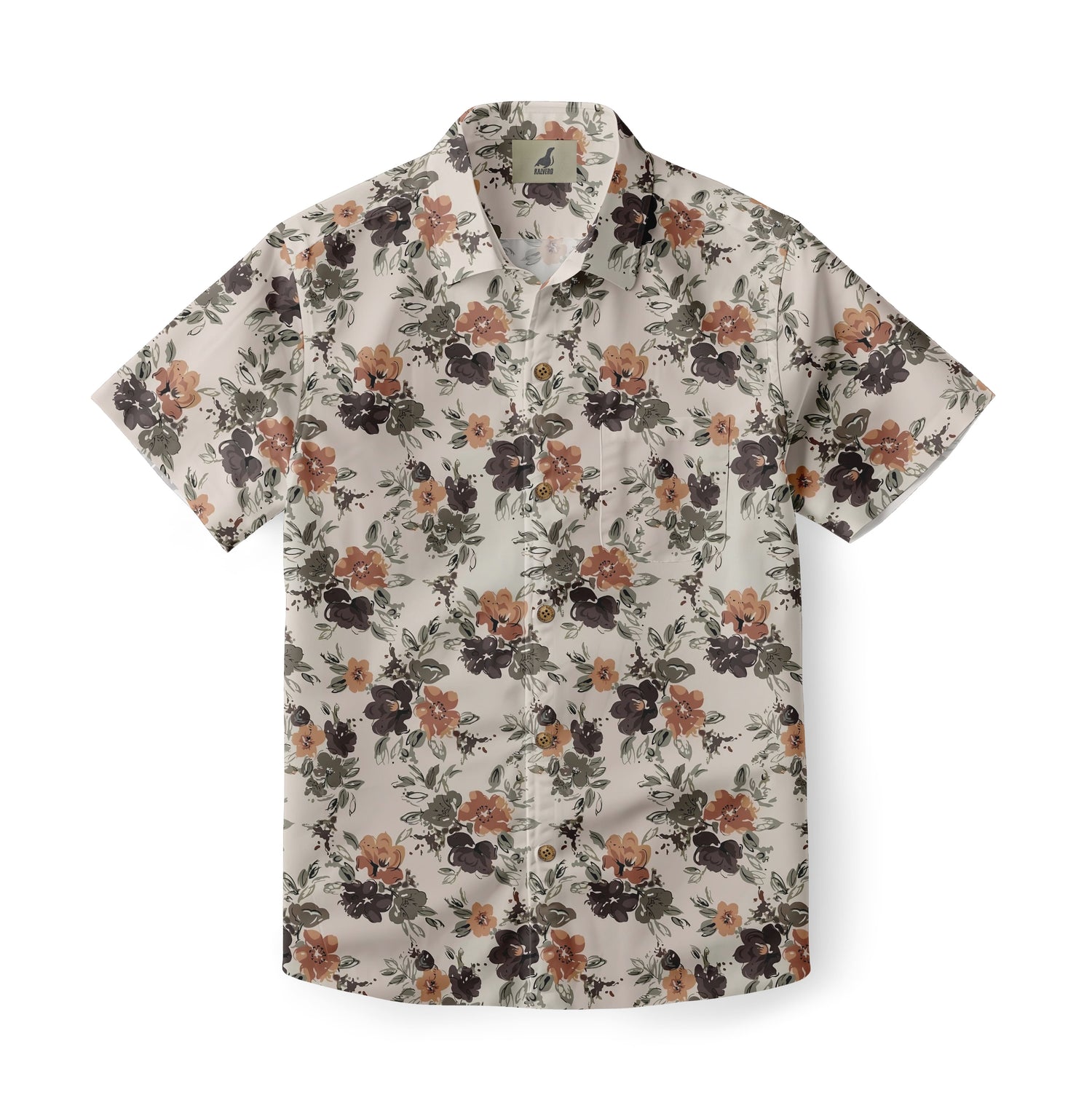 Earthy Floral Hawaiian Shirt