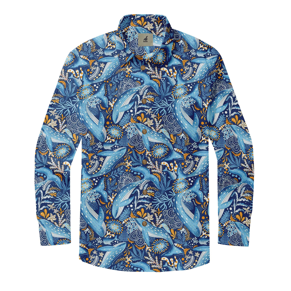 Deep Ocean Rhythm Long Sleeve Shirts