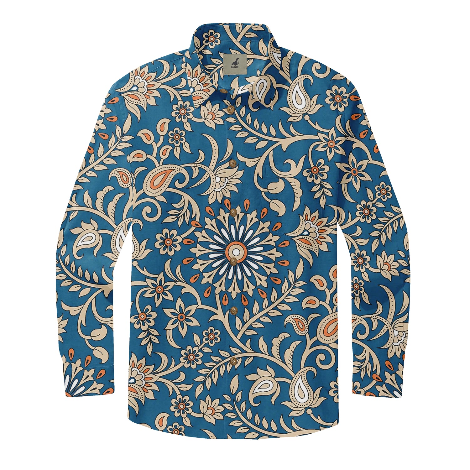 Vibrant Paisley Bloom Long Sleeve Shirts