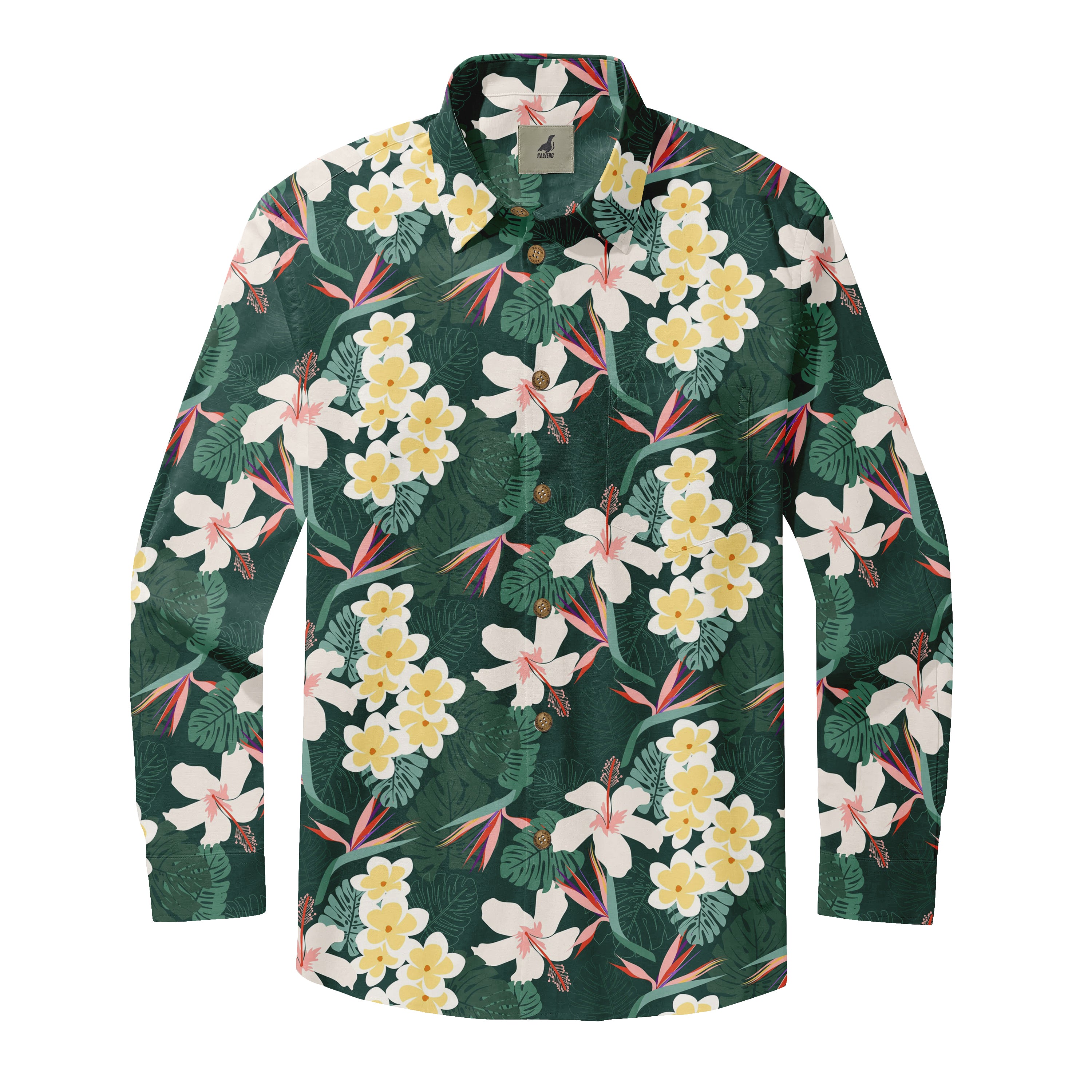 Tropical Bloom Essence Long Sleeve Shirts