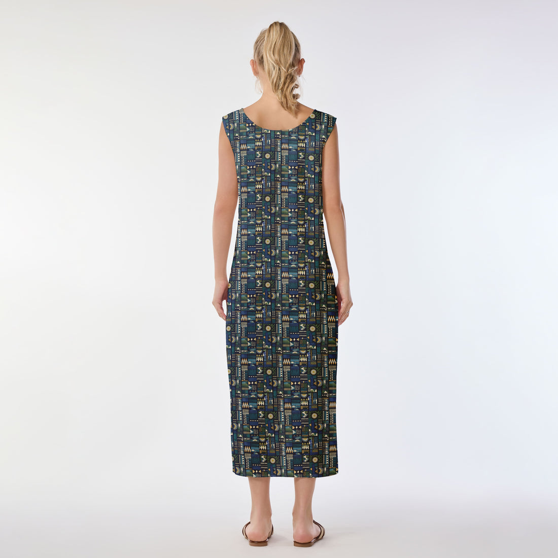 Geometric Harmony Muumuu Dress