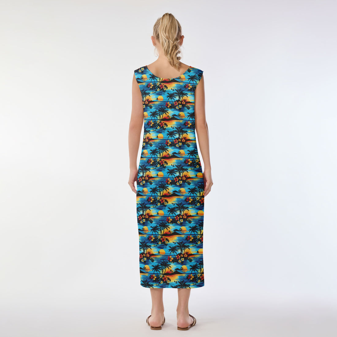 Tropical Sunset Vibes Muumuu Dress