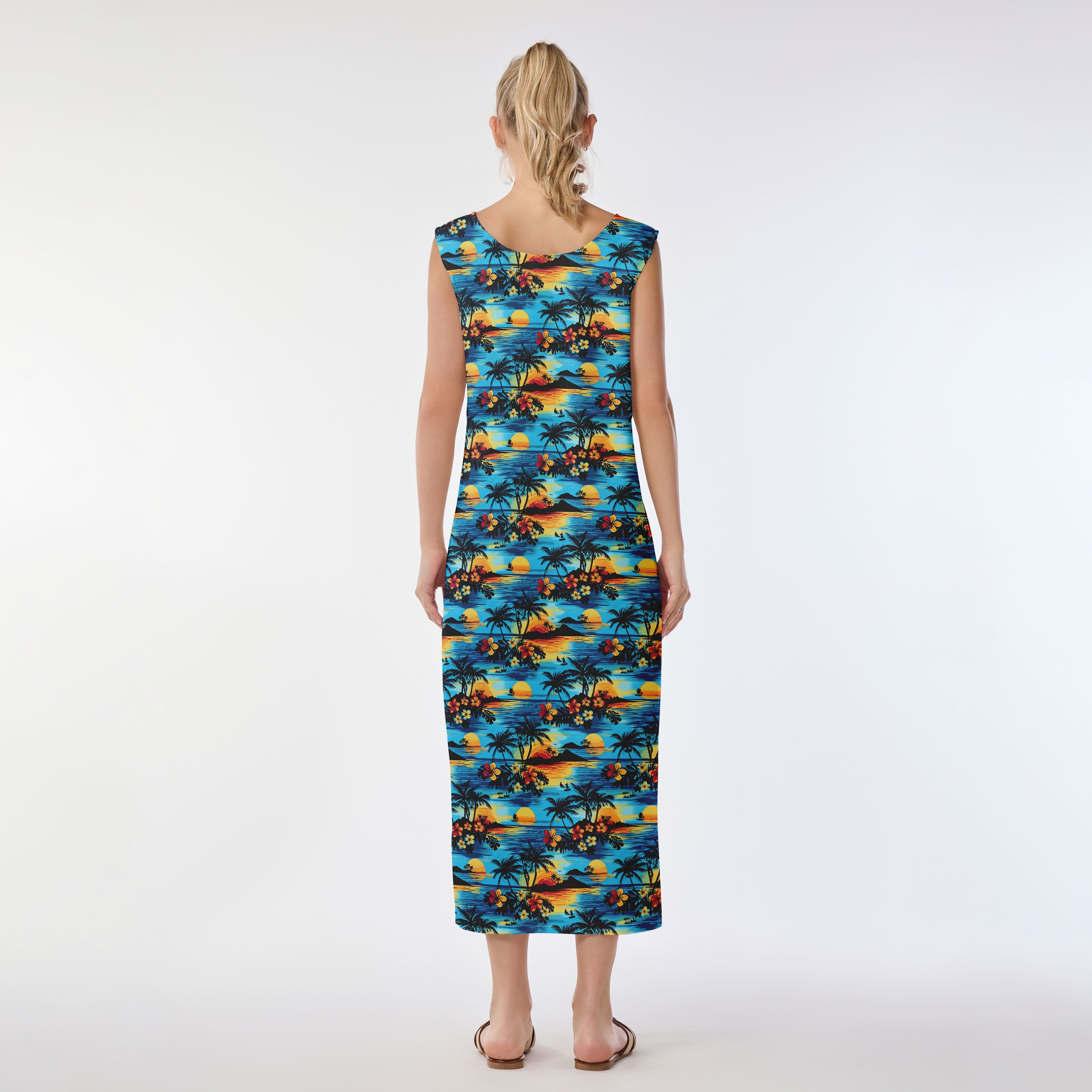 Tropical Sunset Vibes Muumuu Dress