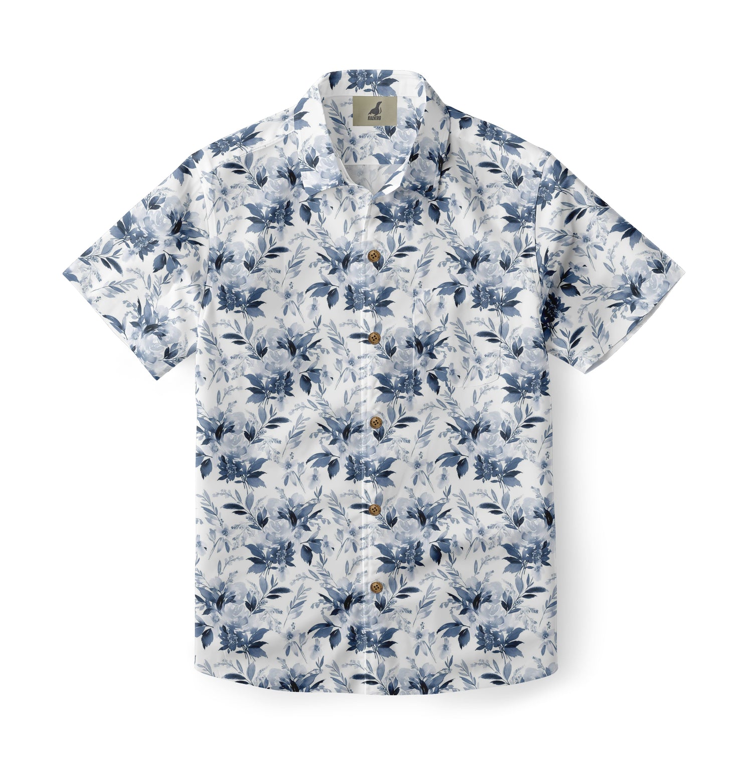 Dark Floral Serenity Hawaiian Shirt