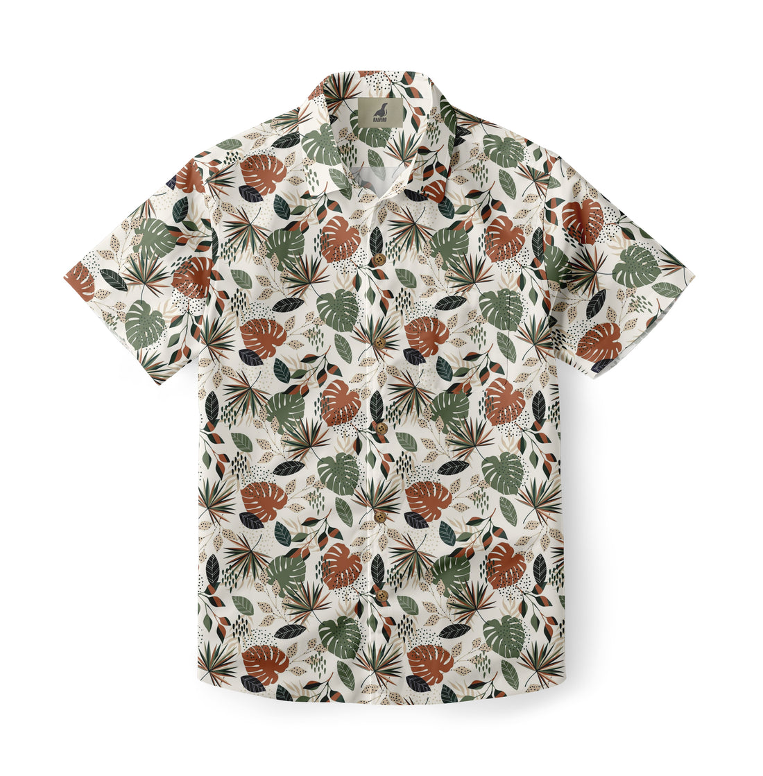 Tropical Foliage Print Hawaiian Shirt