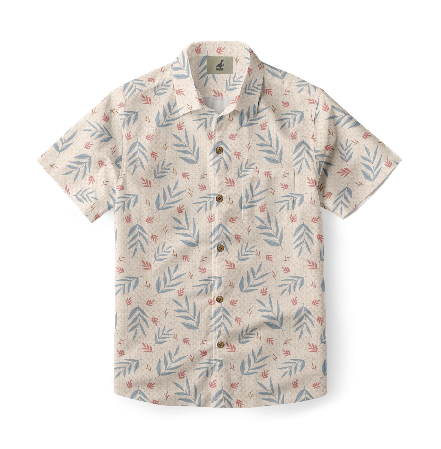 Leaf Print Hawaiian Shirt