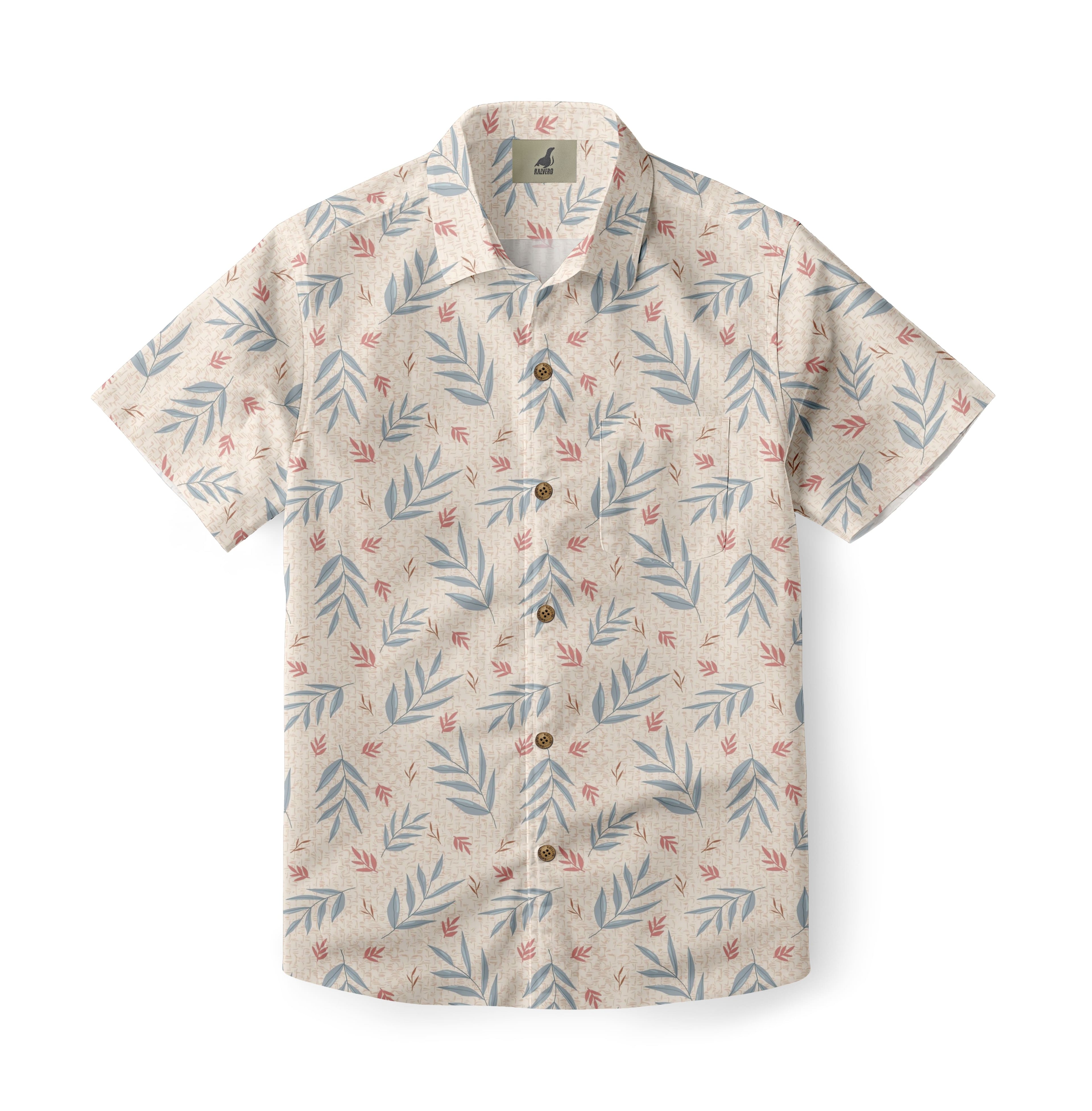 Leaf Print Hawaiian Shirt