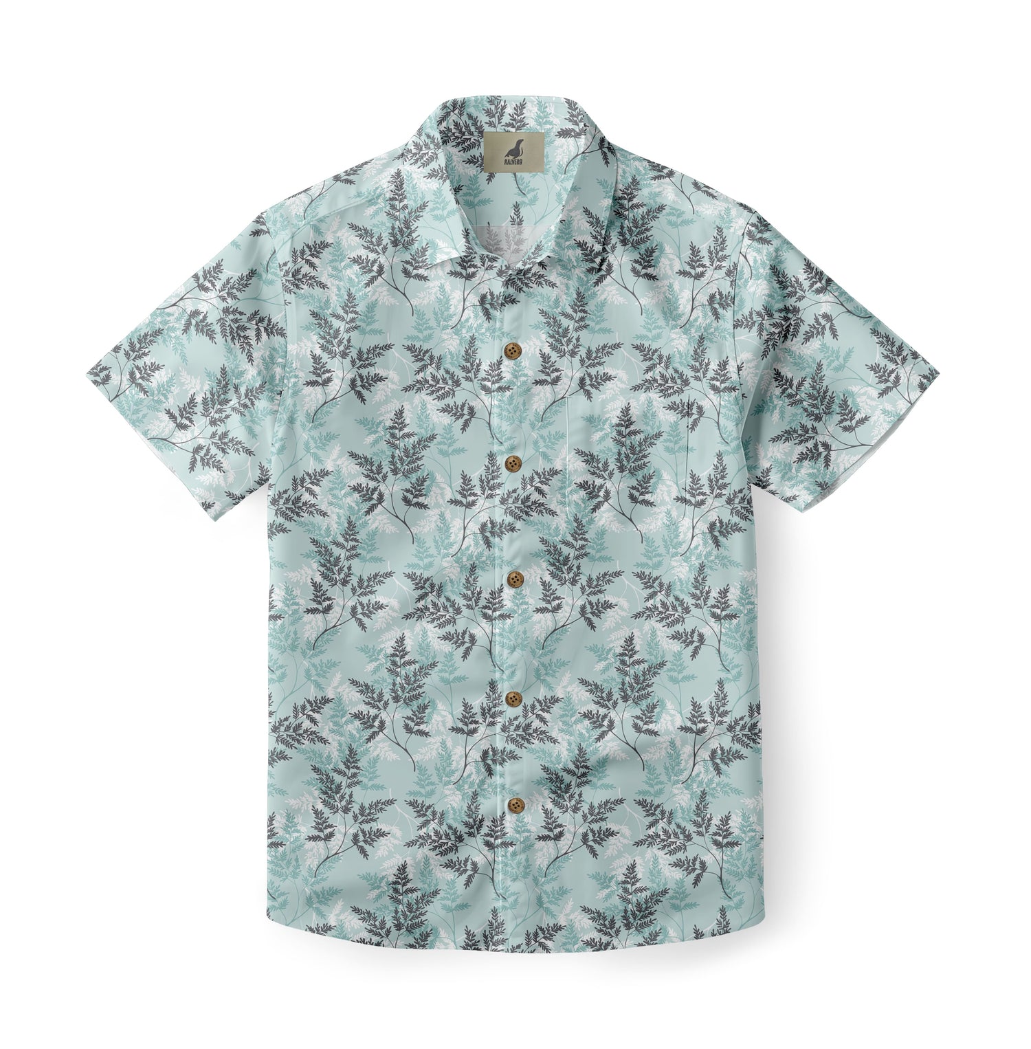 Aqua Fern Hawaiian Shirt
