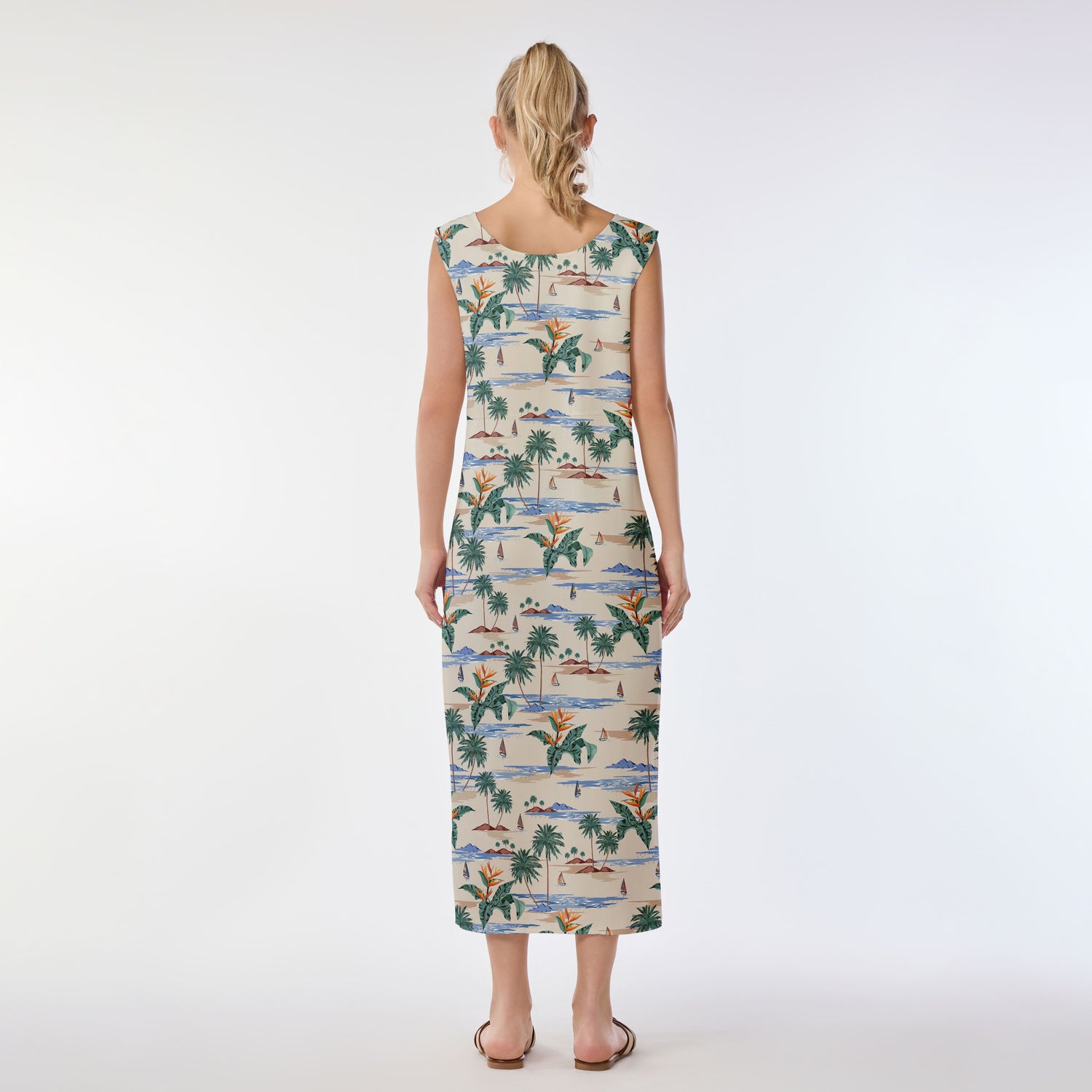 Bird of Paradise Aloha Shirt Muumuu Dress